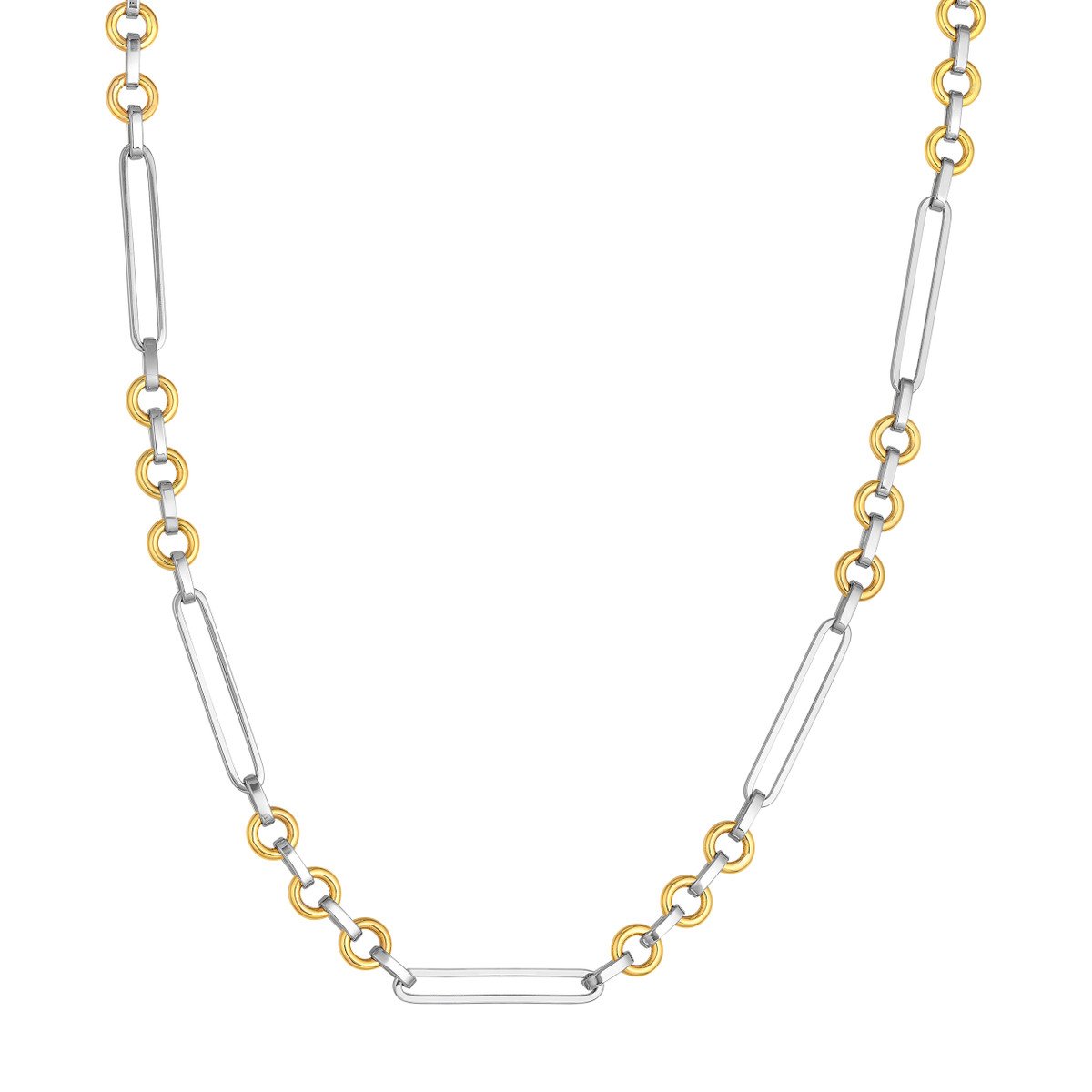 Mixed Link Gold Necklace