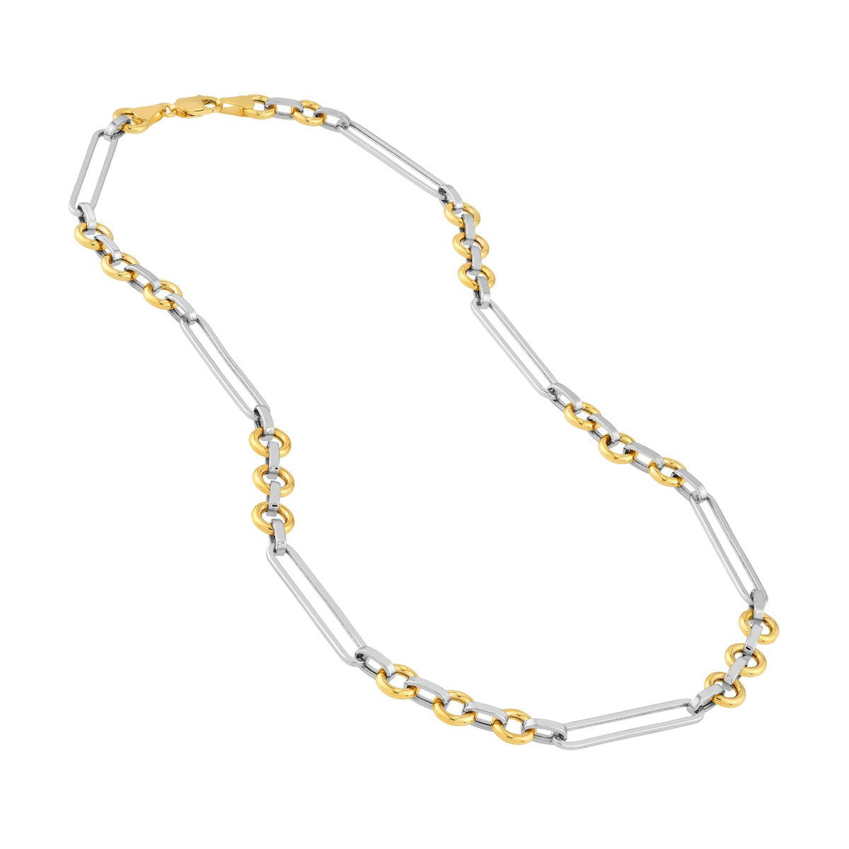 Mixed Link Gold Necklace