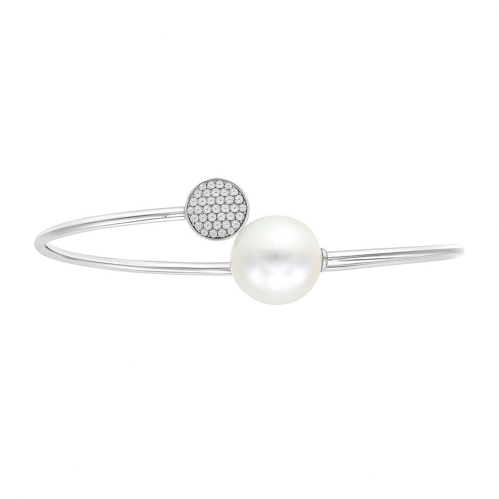 Pearl and Diamond Bangle