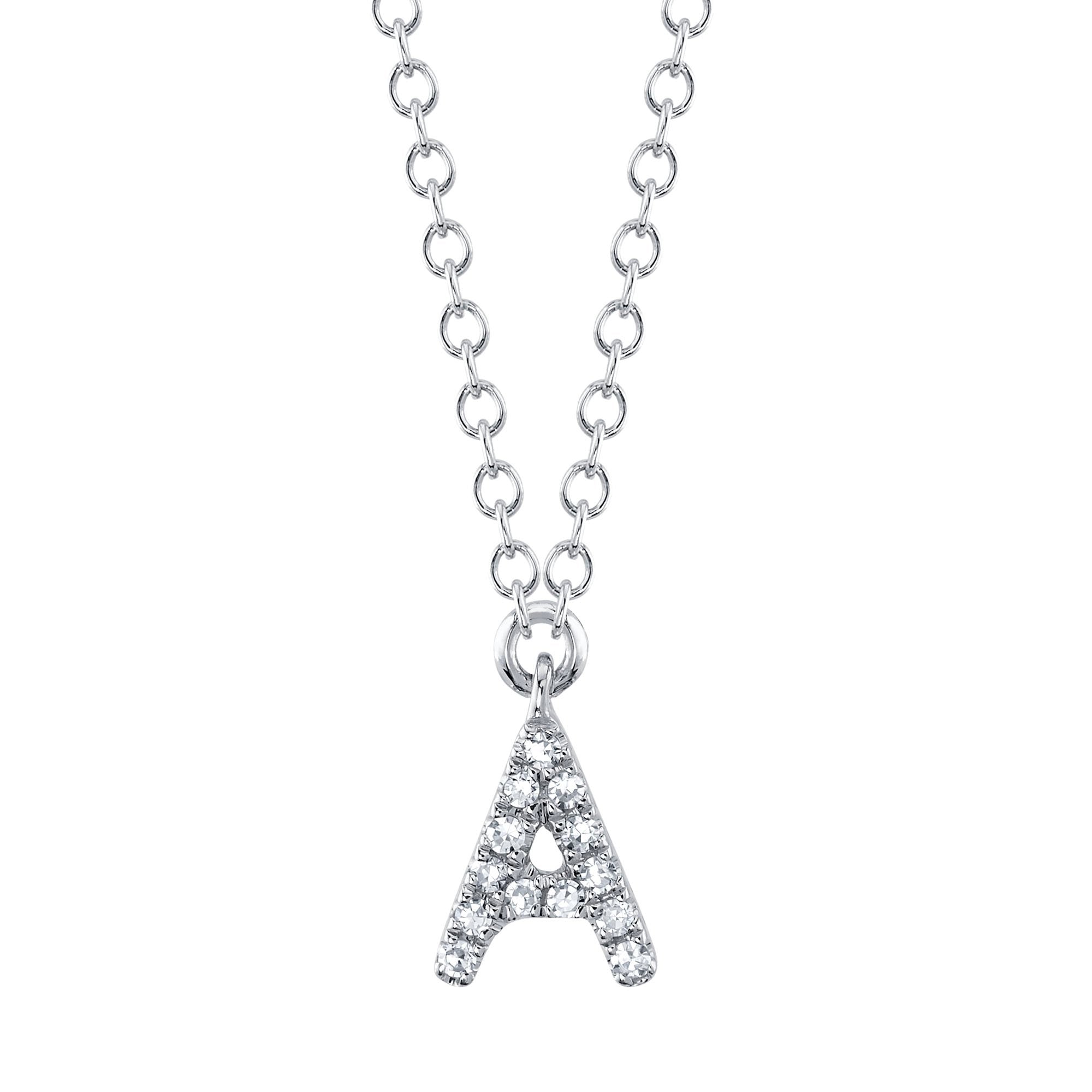 Shy Creation Diamond "A" Initial Pendant