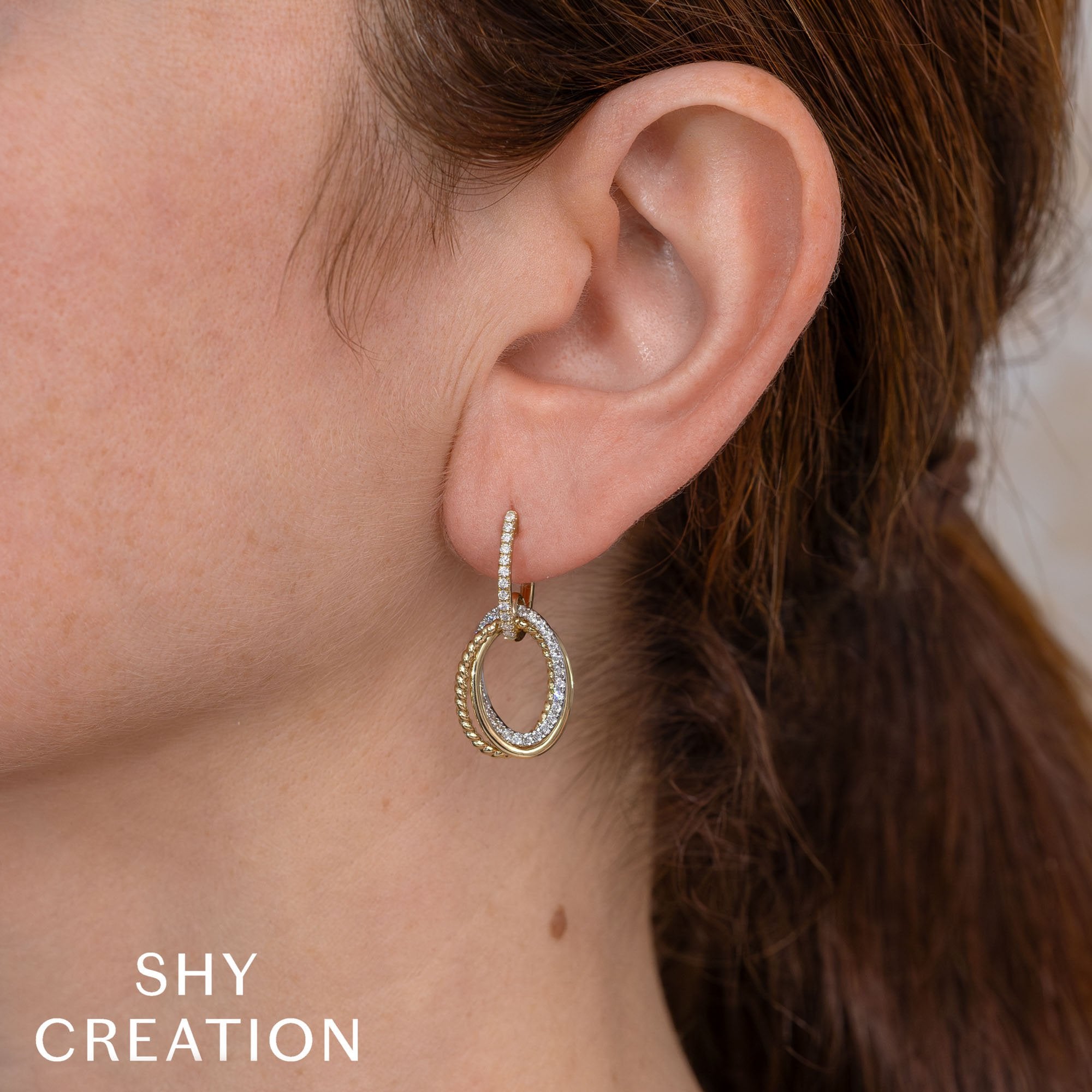 Shy Creation Interlocking Dangle Earrings