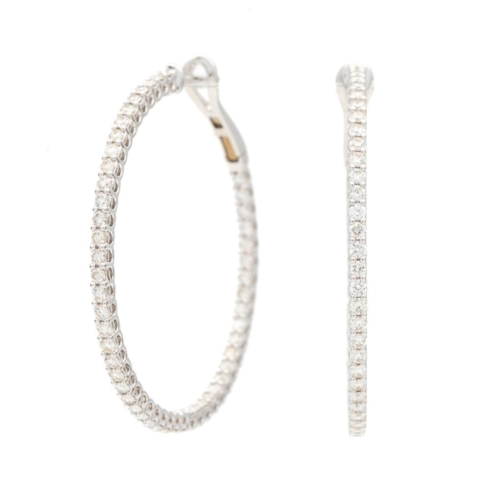 Diamond Hoop Earrings