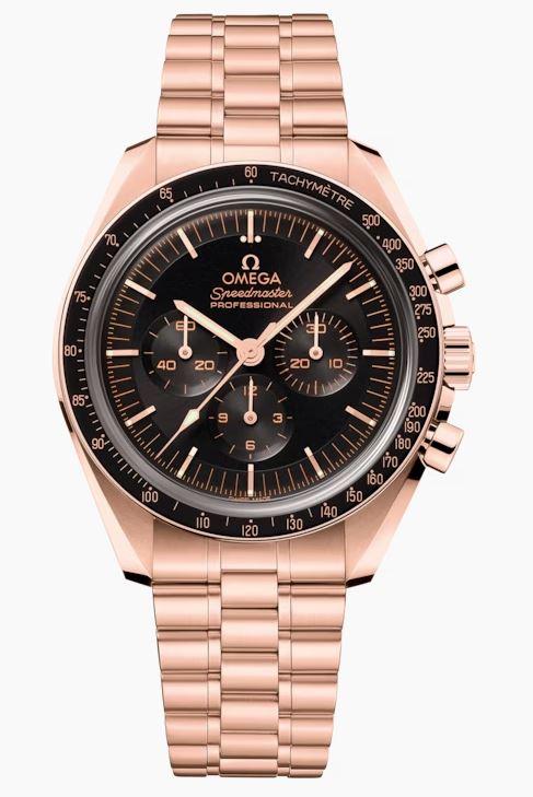 Omega Speedmaster Moonwatch Professional 18k Sedna Gold on Sedna Gold Bracelet Ref# 31060425001001