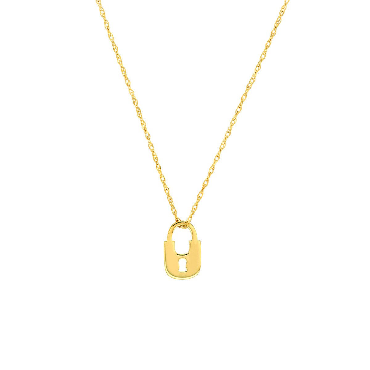 Gold Lock Pendant
