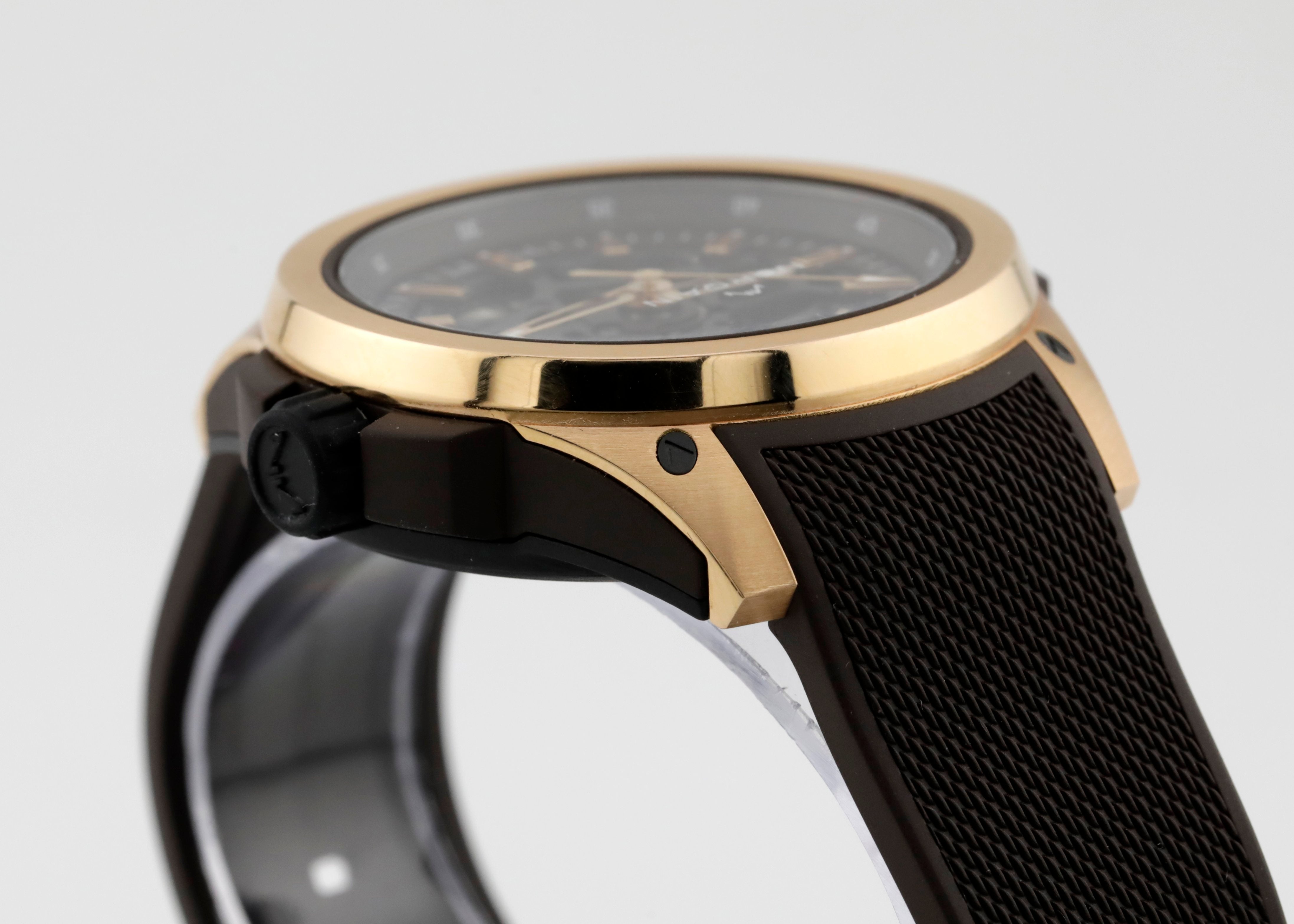 Pre Owned Norqain Wild One Skeleton 18k Red Gold Ref# N3000.07G04.N01.R01