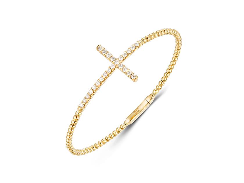 Diamond Cross Bangle
