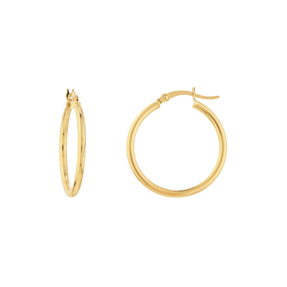 Polished Gold Hoop Earrings