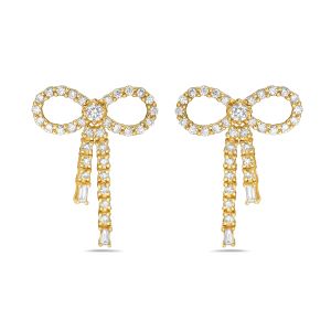 Diamond Bow Earrings