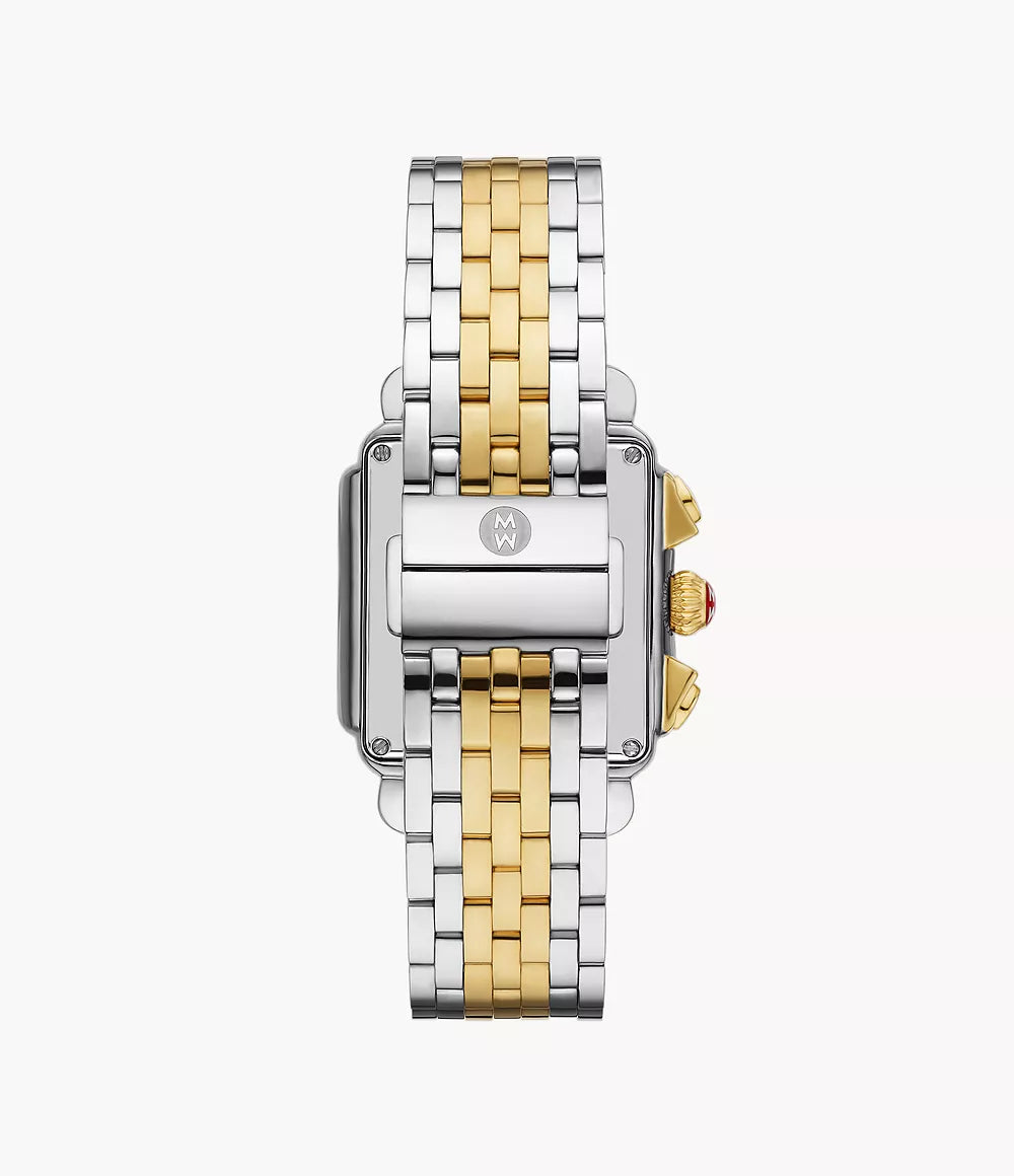 Michele Deco Two-Tone 18k Gold-Plated Diamond Bezel Ref# mww06a000808