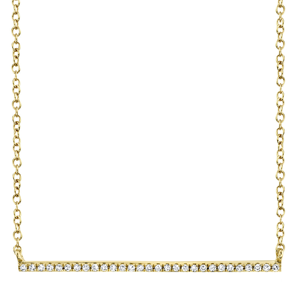 Shy Creation Diamond Bar Necklace