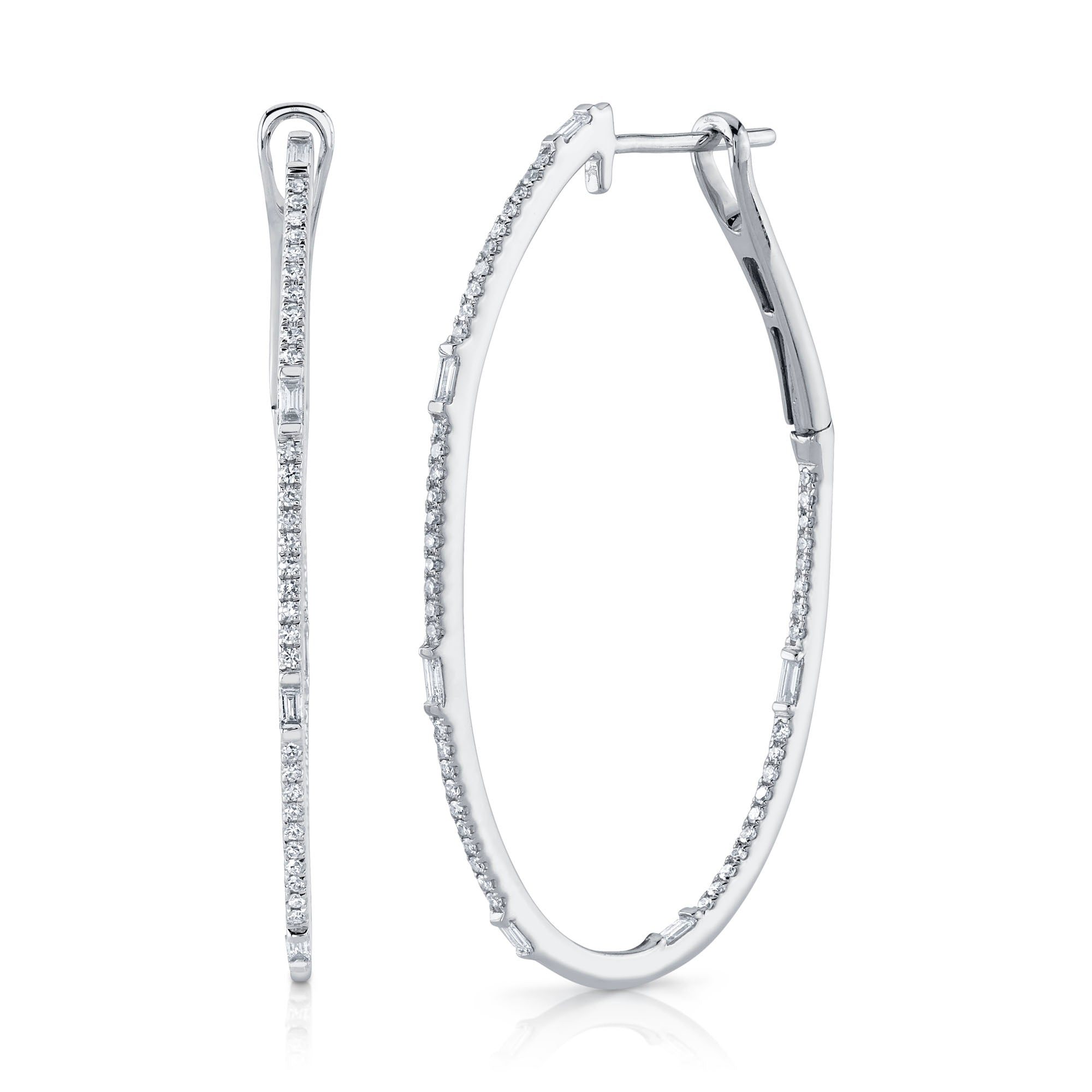 Shy Creation Diamond Hoop Earrings
