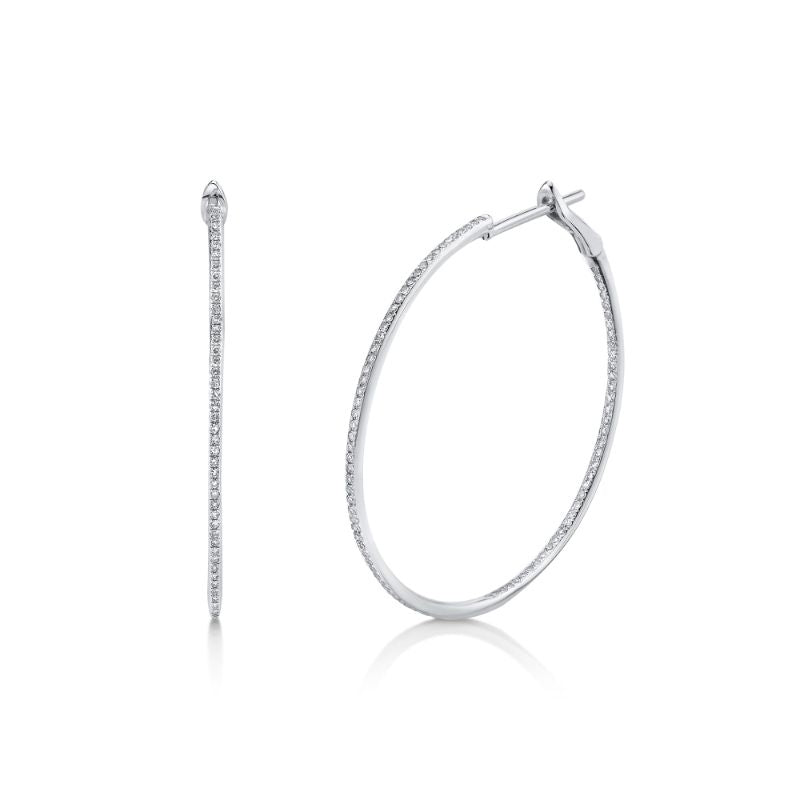 Shy Creation Diamond Hoop Earrings