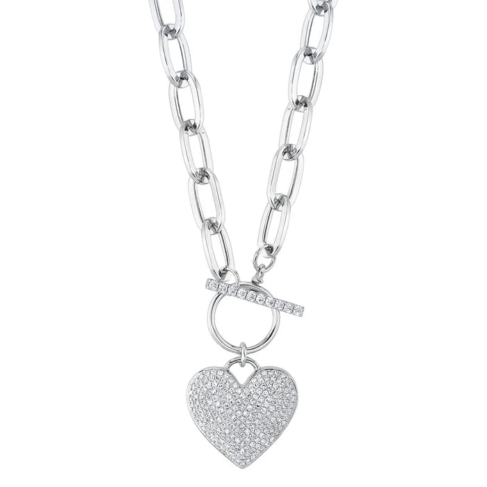 Shy Creation Diamond Heart Necklace