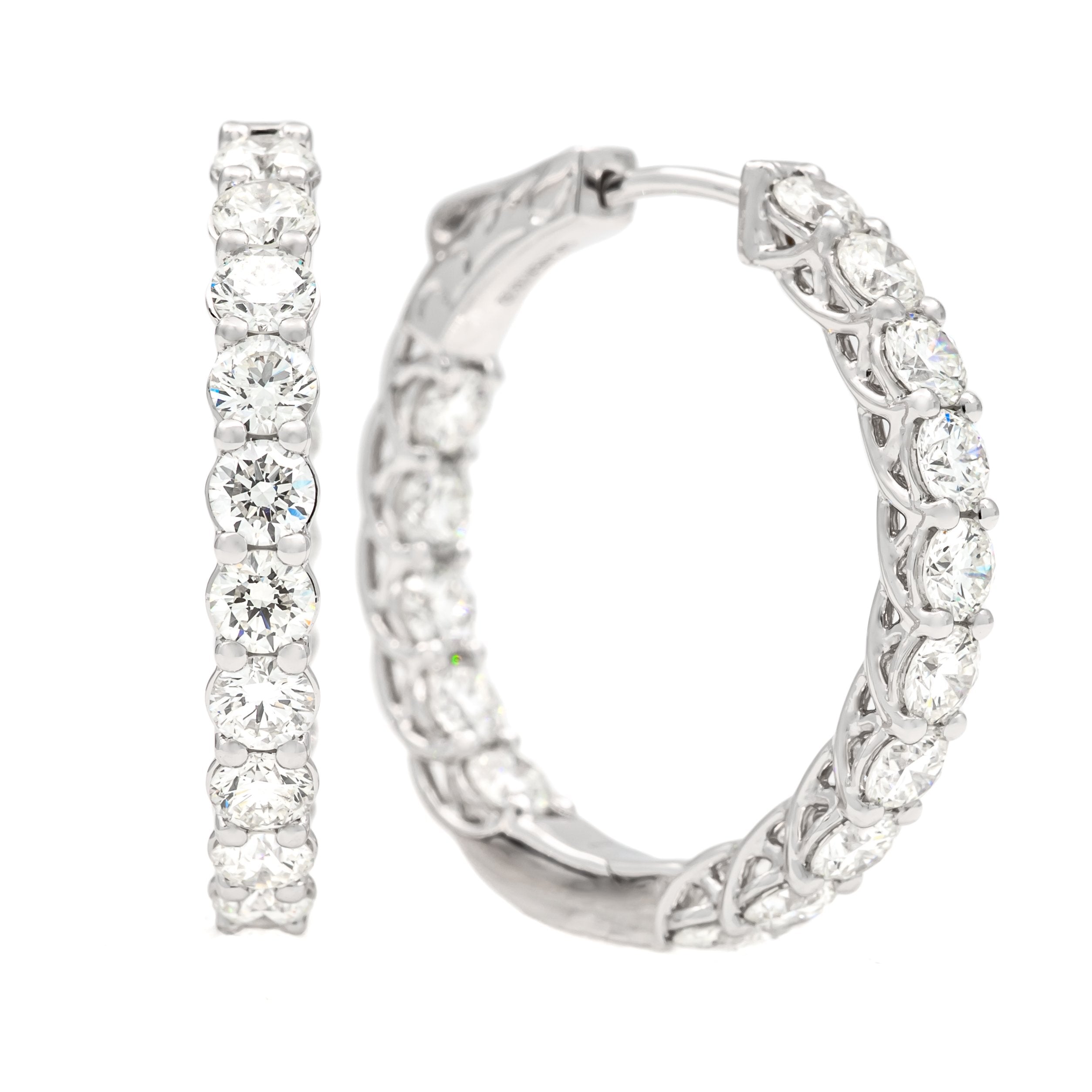 Diamond Hoop Earrings
