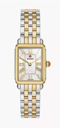 Michele Deco Park Two-Tone 18k Gold-Plated Watch Ref# MWW06E000145