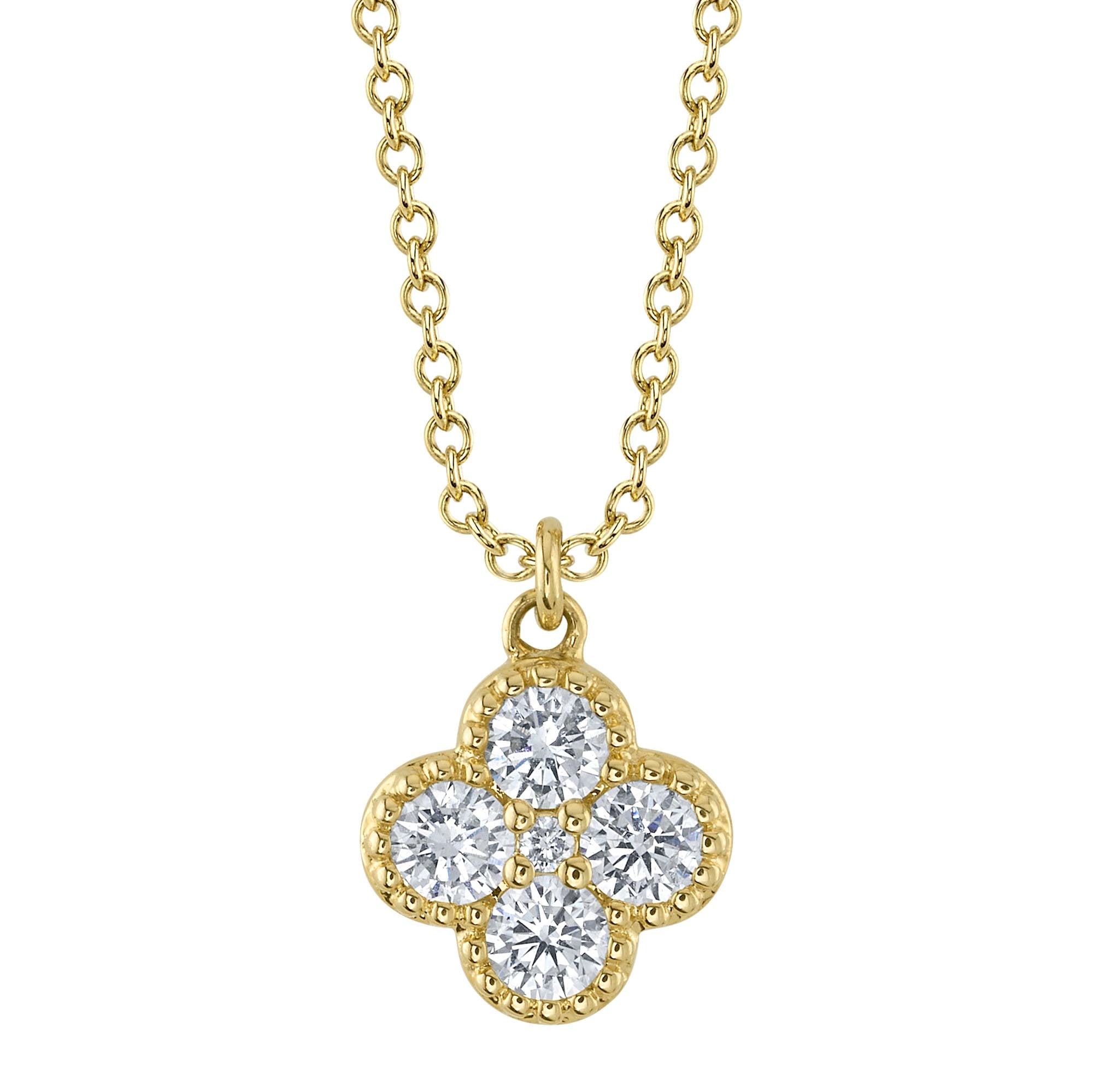 Shy Creation Diamond Clover Pendant
