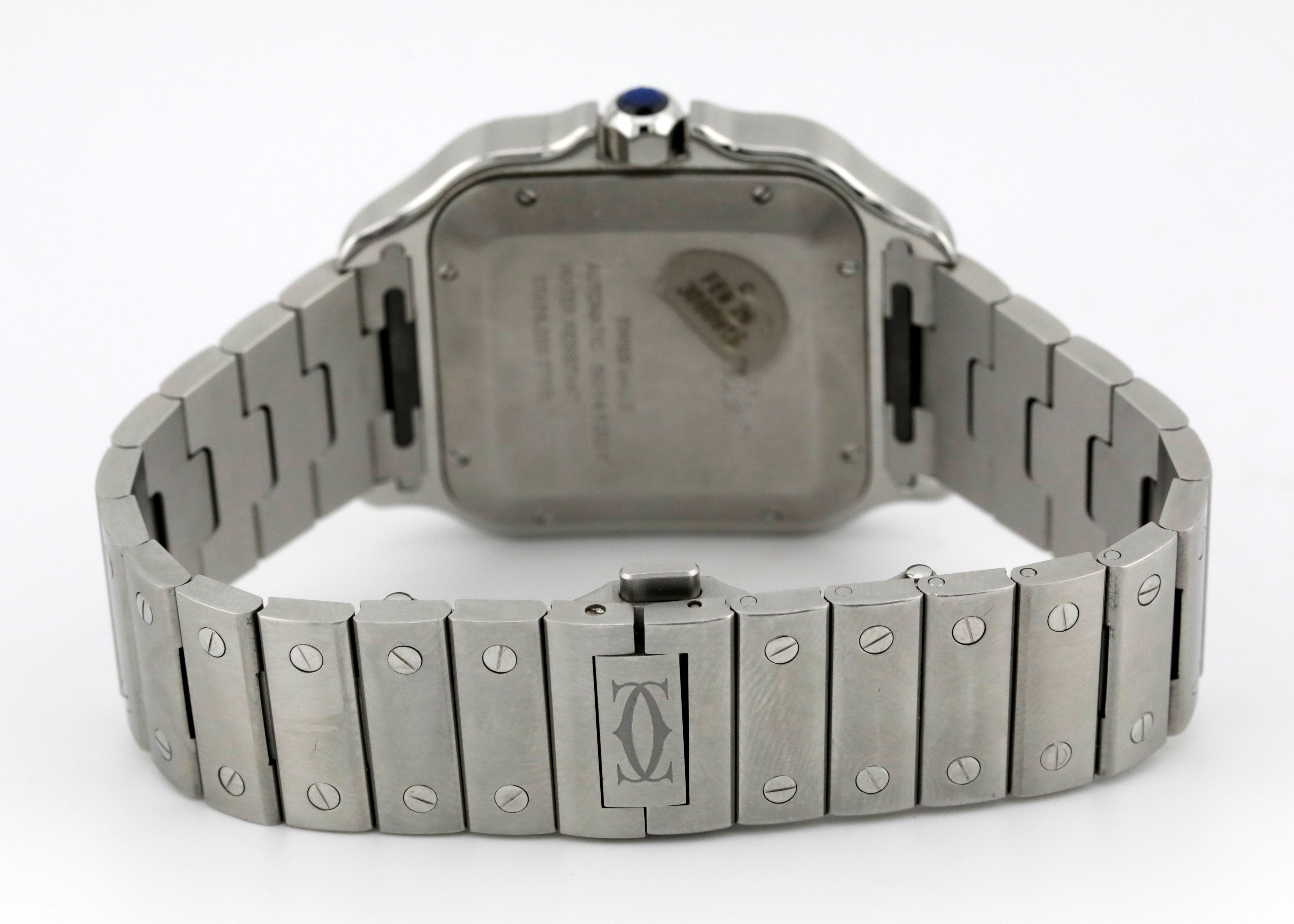 Pre Owned Cartier Santos De Cartier Large model, green, ref. WSSA0062