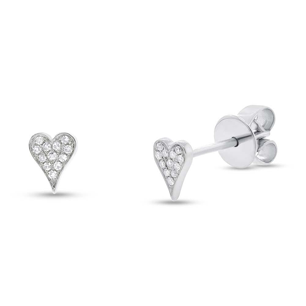 Shy Creation Diamond Heart Studs