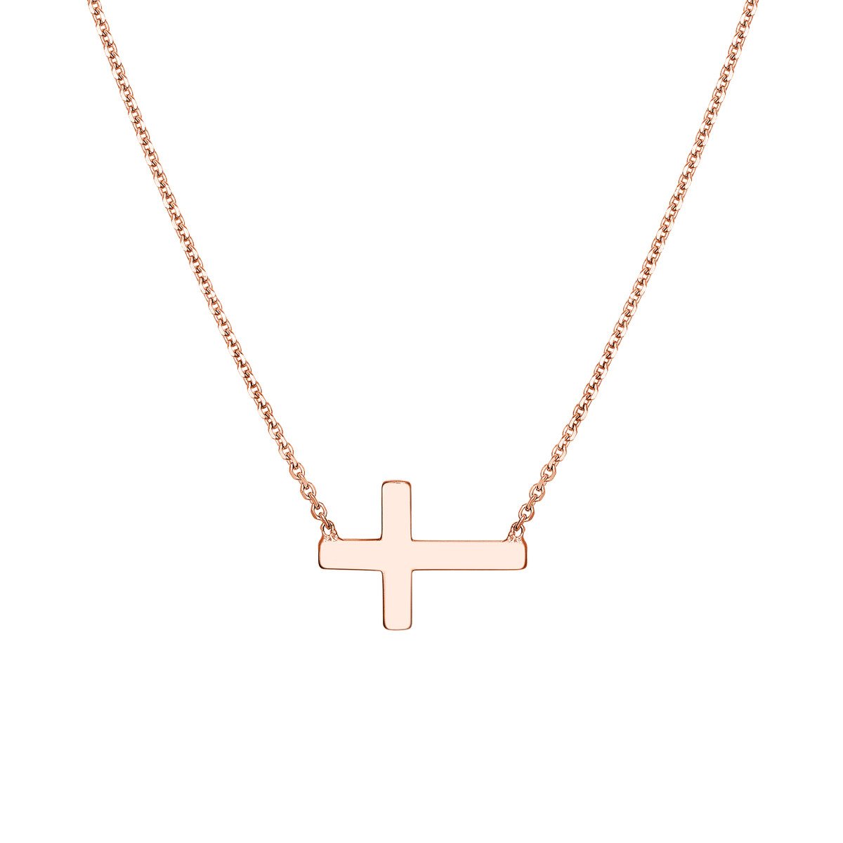 Sideways Cross Necklace