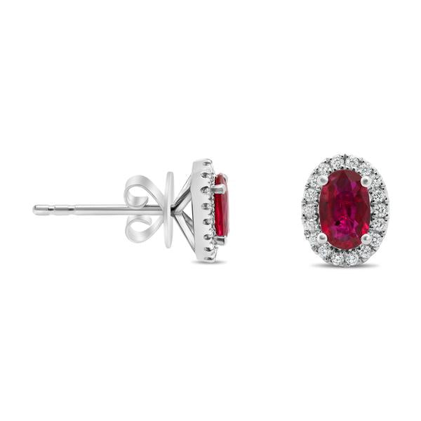 Ruby and Diamond Earrings