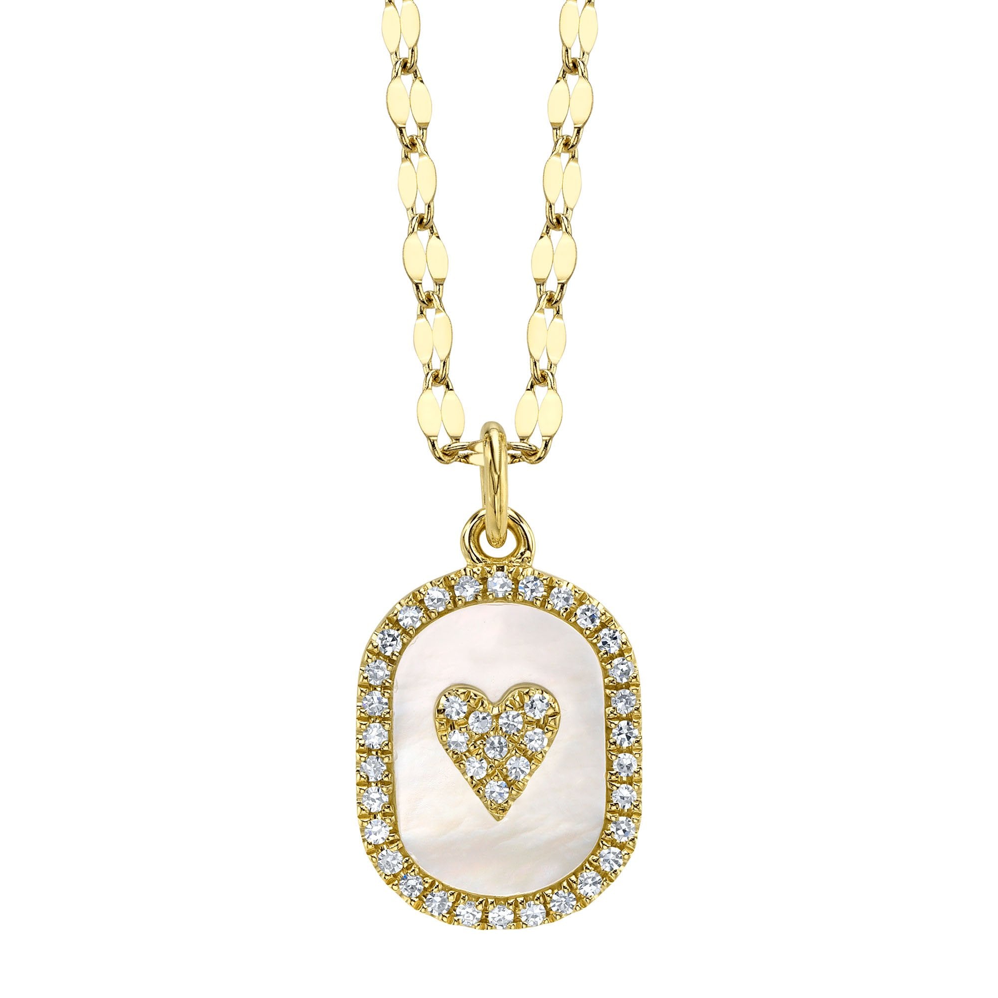Shy Creation Diamond and Mother of Pearl Pendant