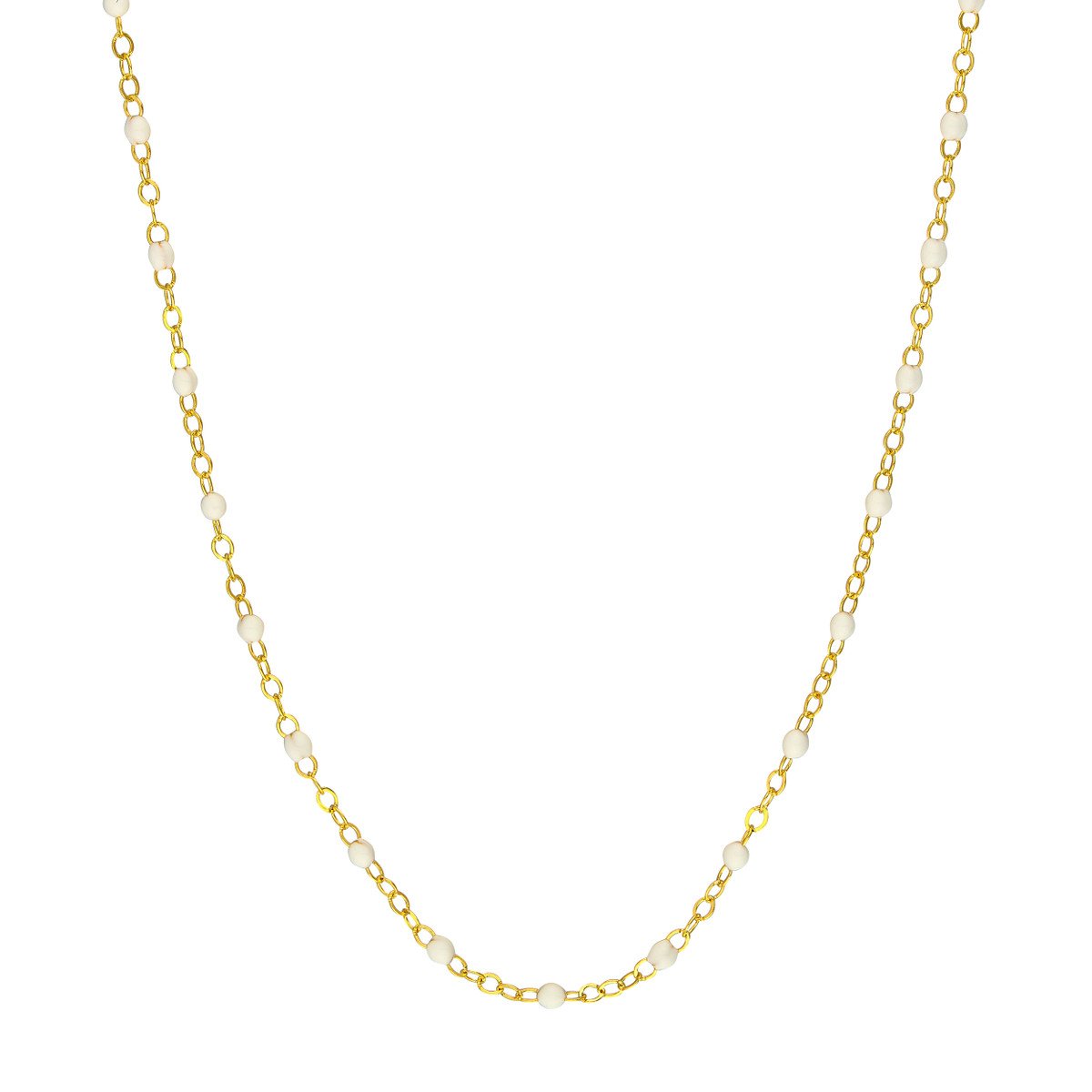 Gold and Enamel Beaded Necklace