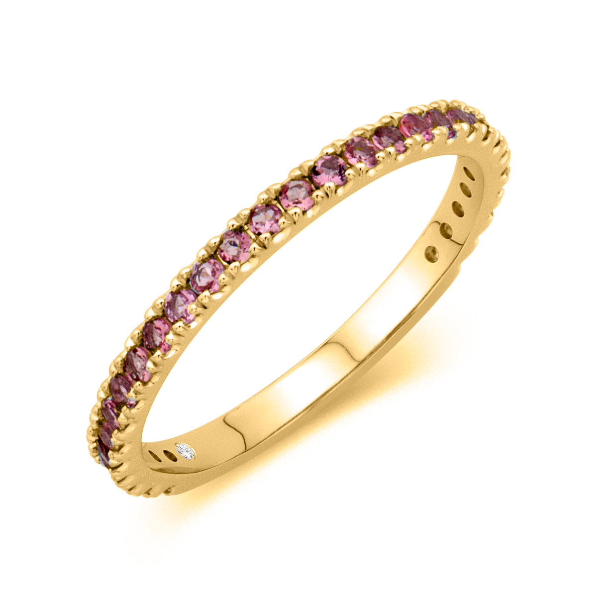 Pink Tourmaline Birthstone Band