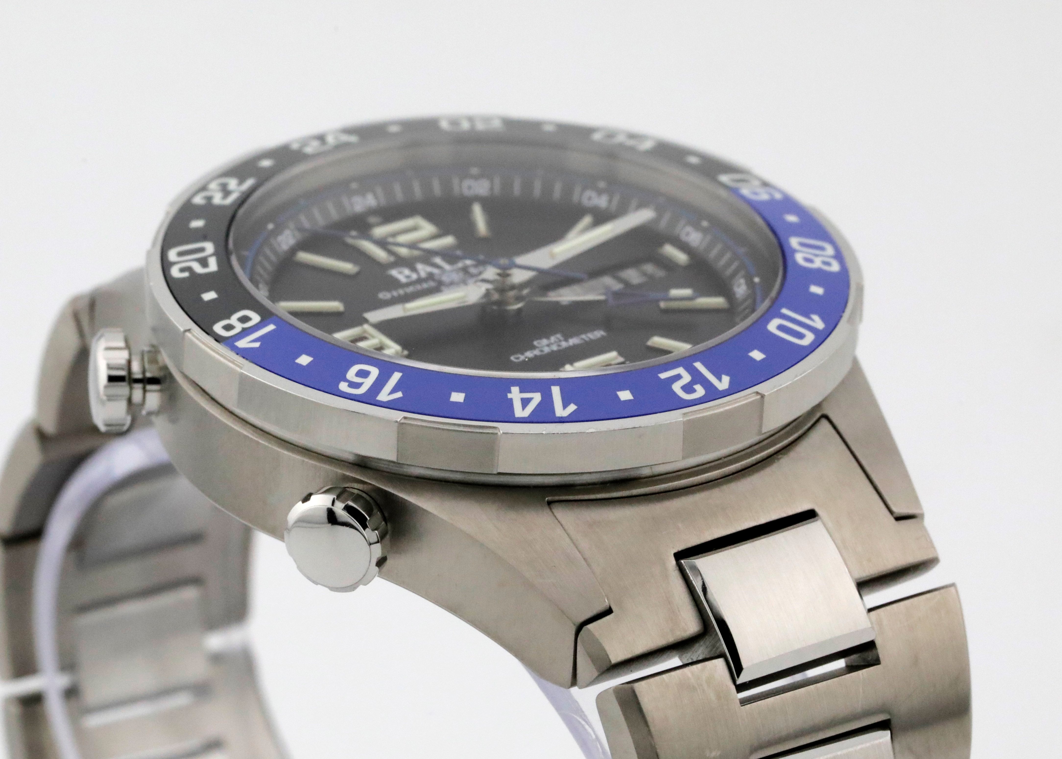 Pre-Owned Ball Roadster Marine GMT Ref# DG3000A-S1CJ-BK