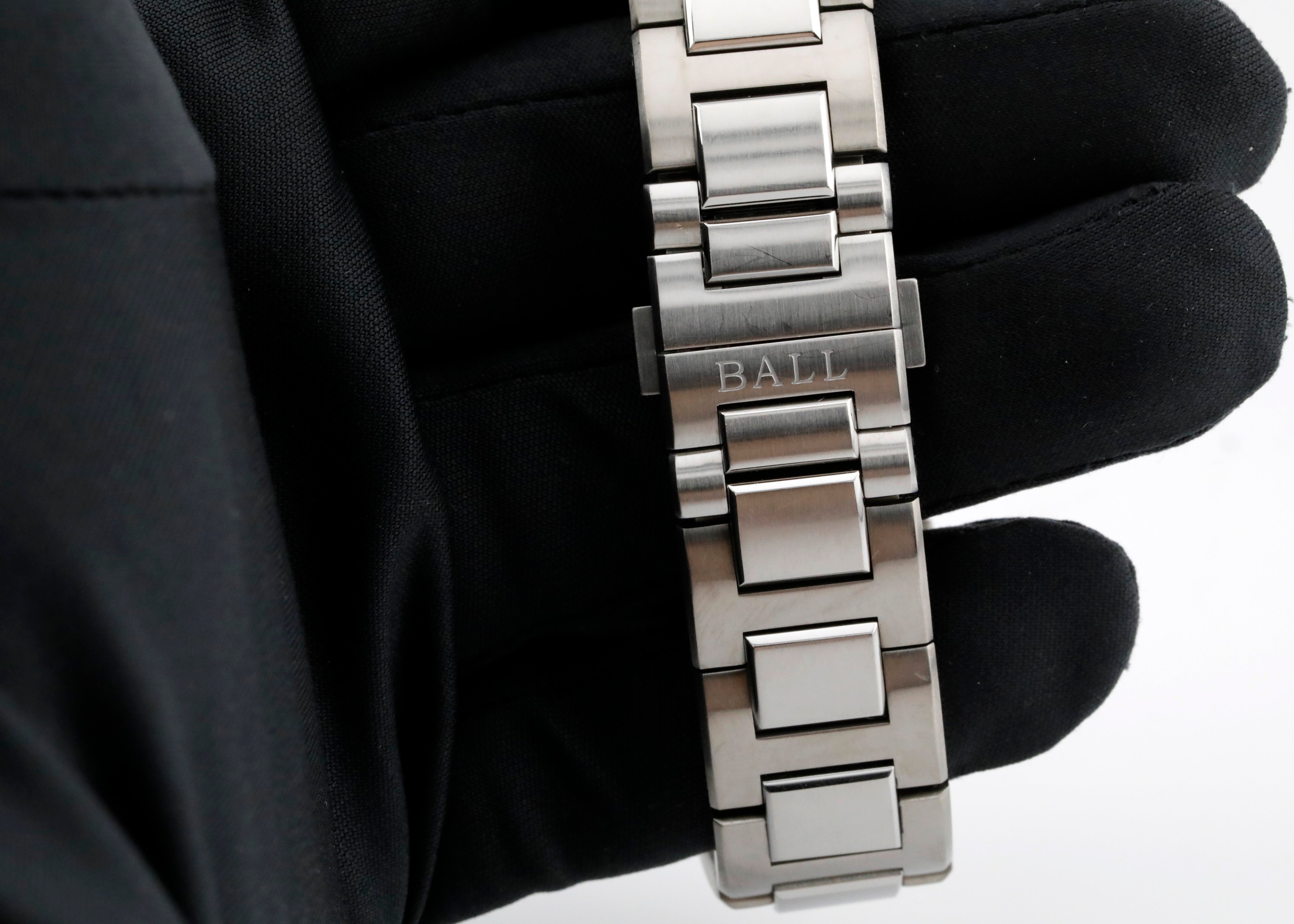 Pre-Owned Ball Roadster Marine GMT Ref# DG3000A-S1CJ-BK