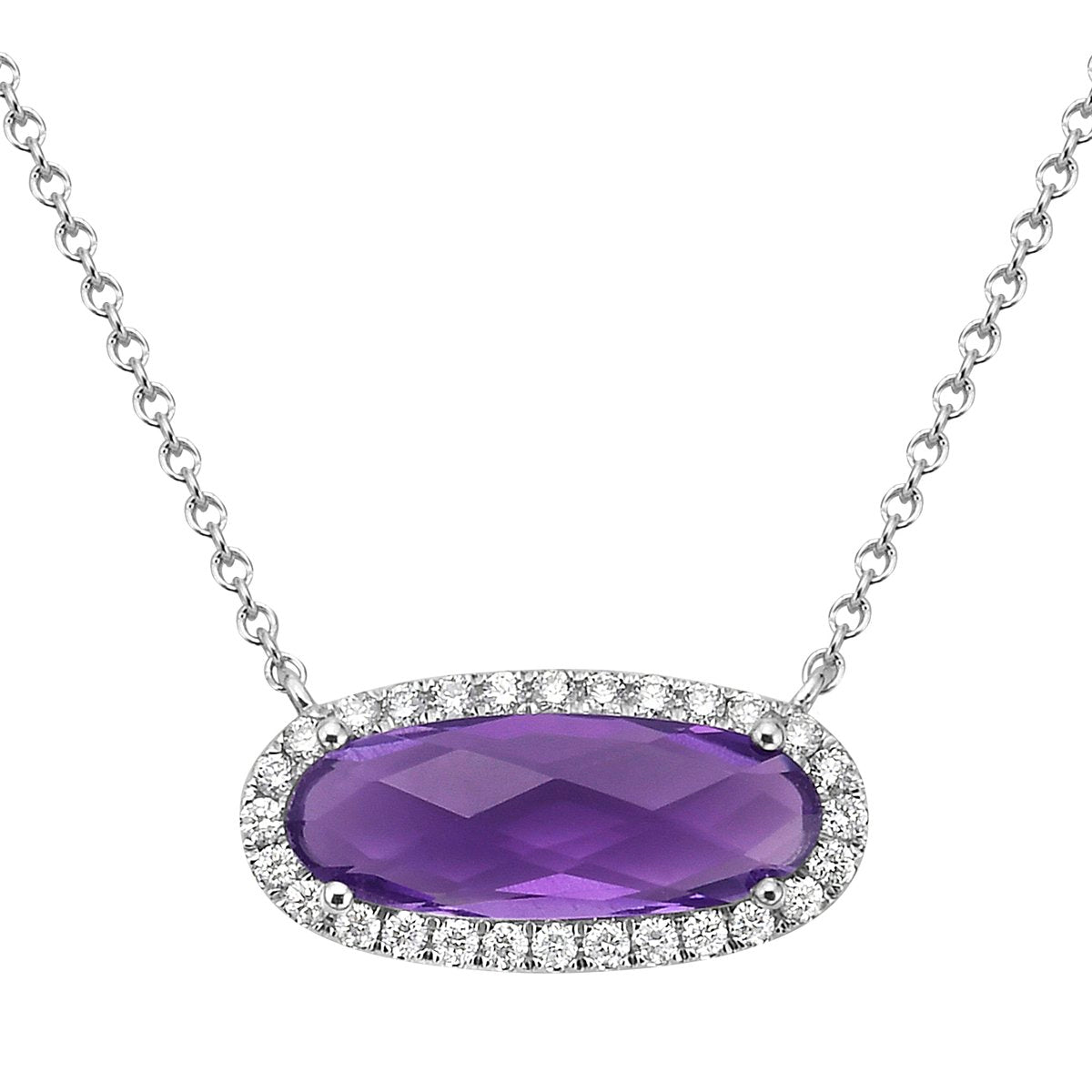Amethyst and Diamond Necklace