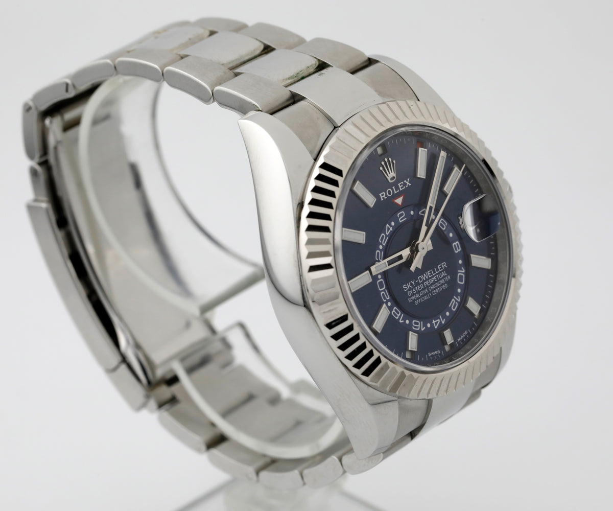 Pre Owned Rolex Sky-Dweller 42mm, blue dial, oyster bracelet, ref. 326934