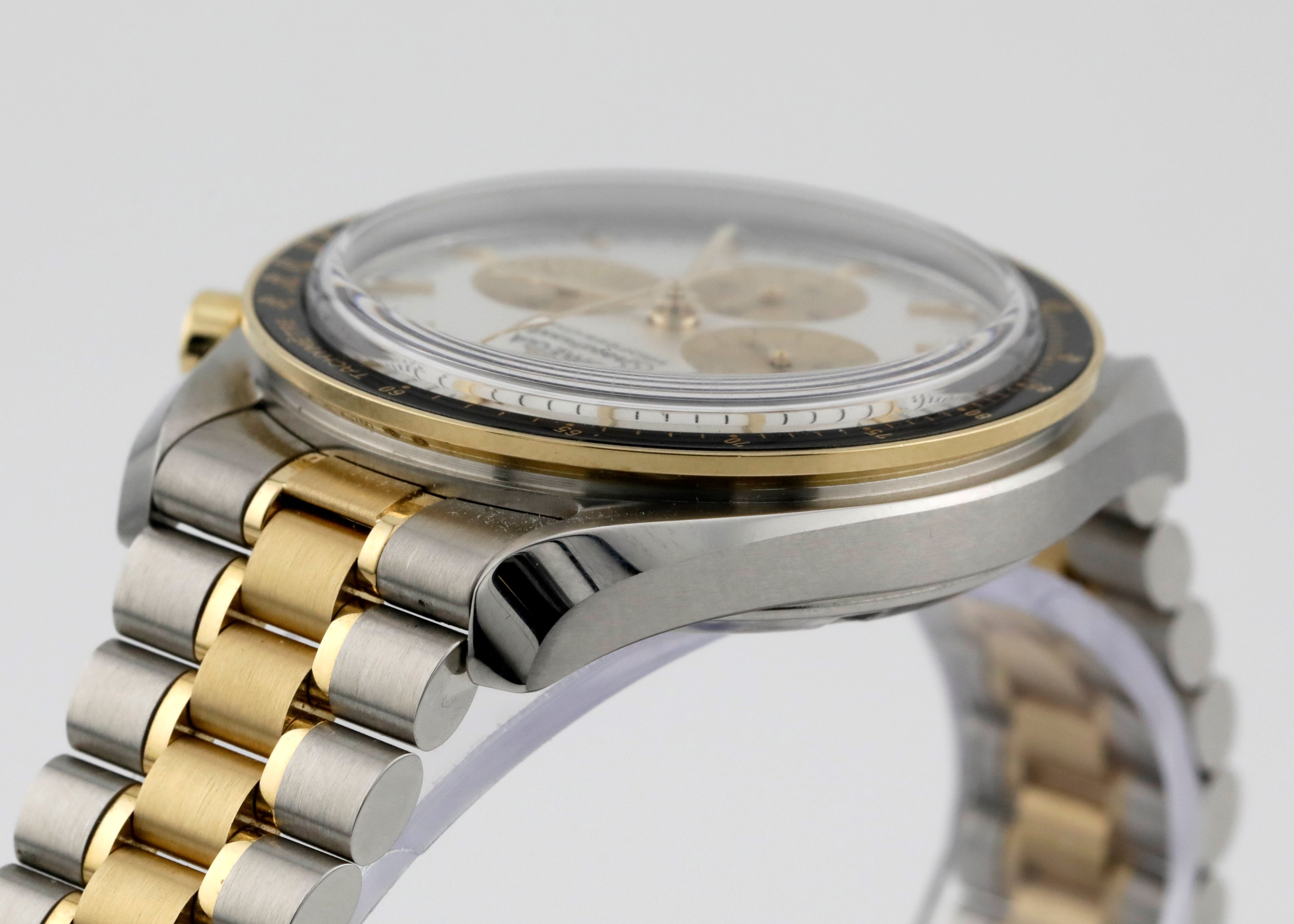 Pre Owned Omega Speedmaster Moonwatch Professional Two Tone 18k Moonshine Gold Ref# 31020425002001