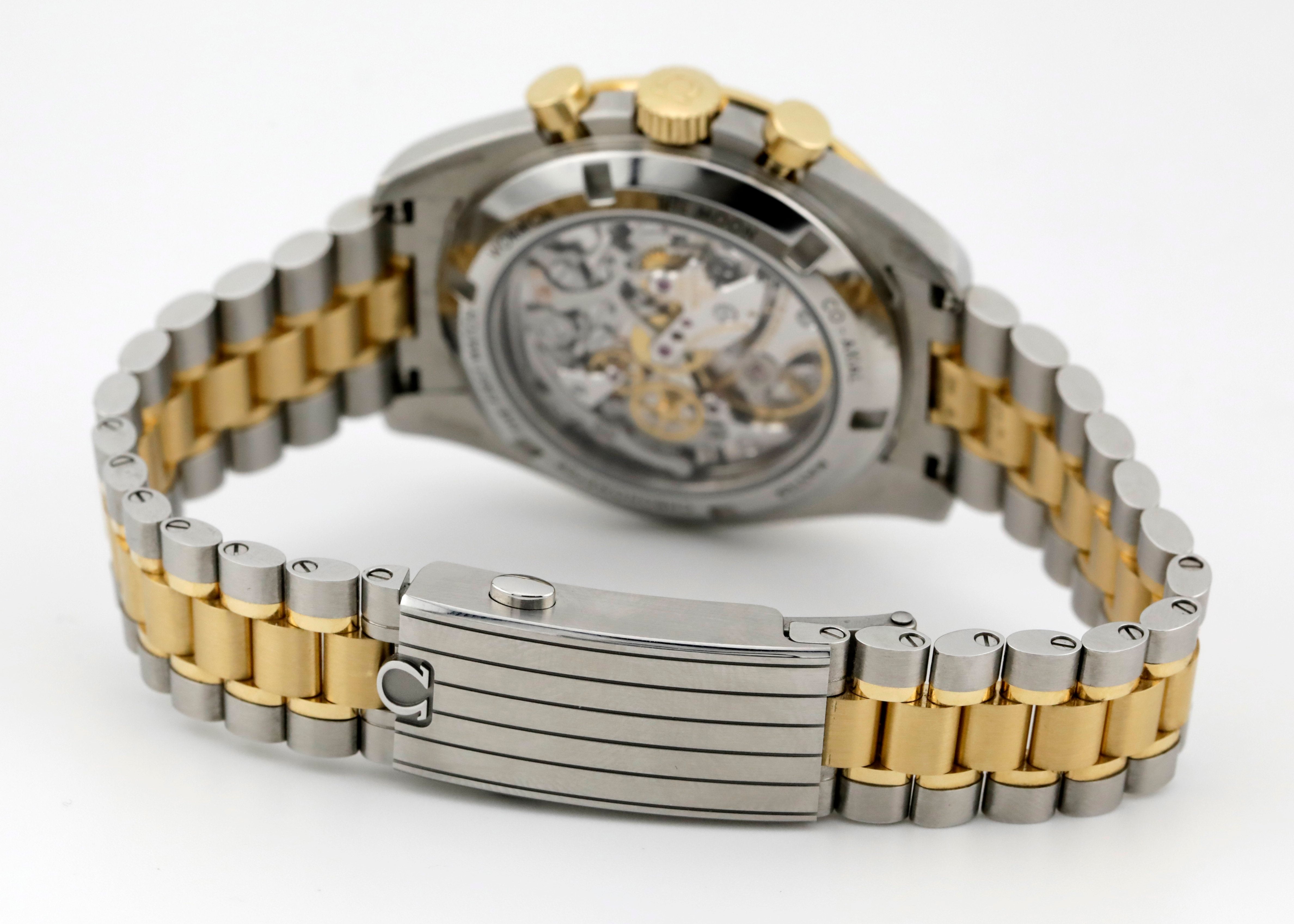 Pre Owned Omega Speedmaster Moonwatch Professional Two Tone 18k Moonshine Gold Ref# 31020425002001