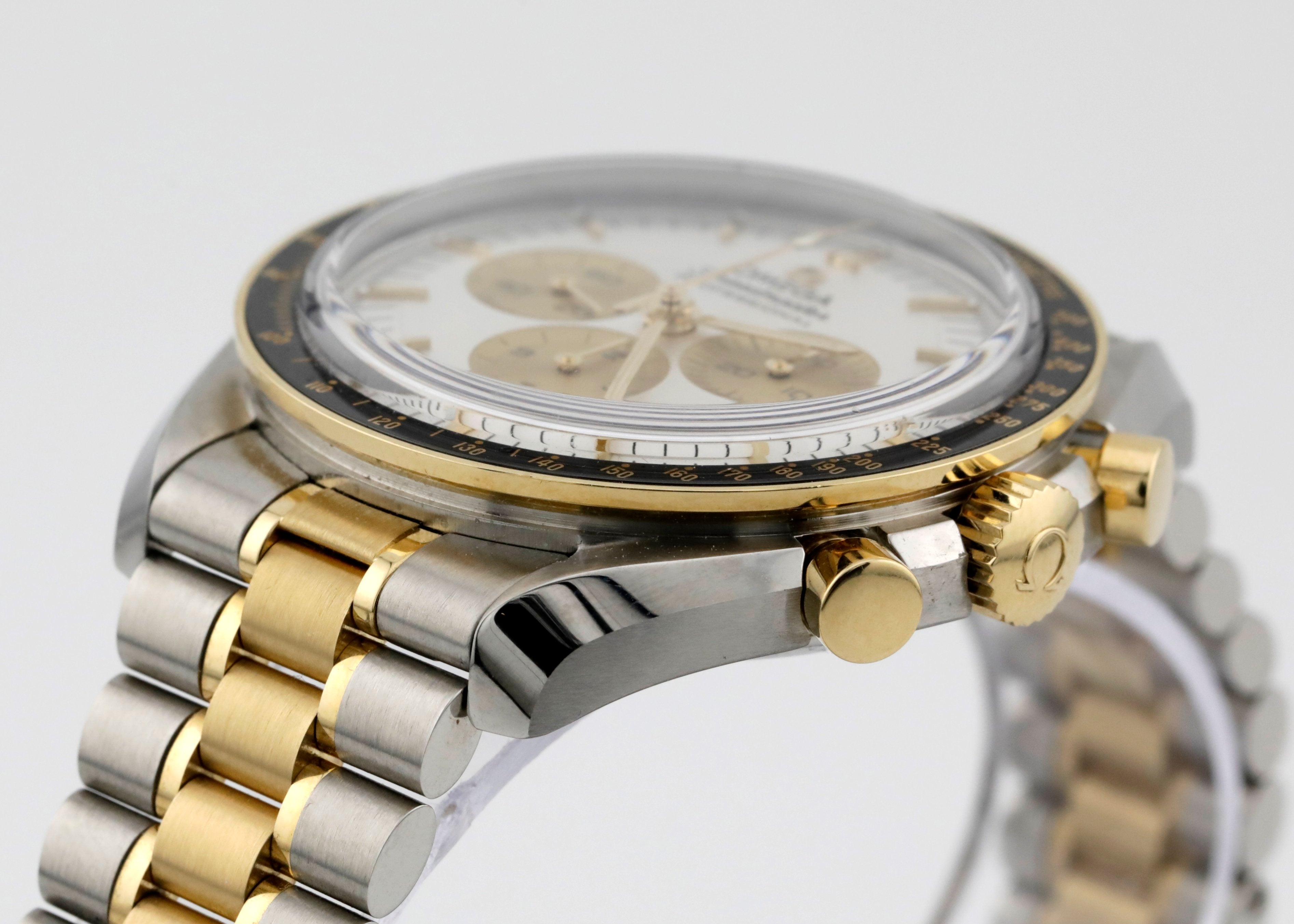 Pre Owned Omega Speedmaster Moonwatch Professional Two Tone 18k Moonshine Gold Ref# 31020425002001