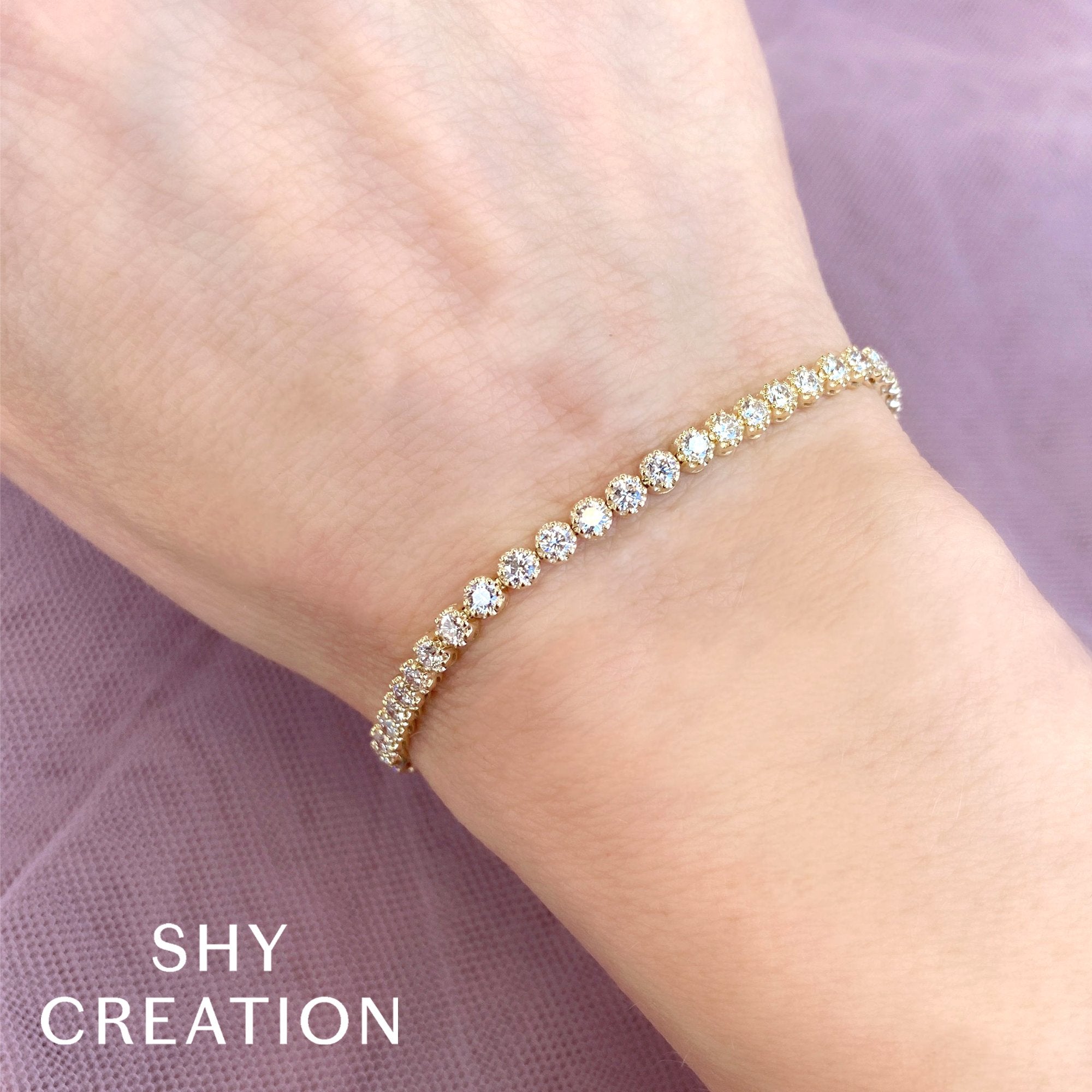Shy Creation Diamond Tennis Bracelet