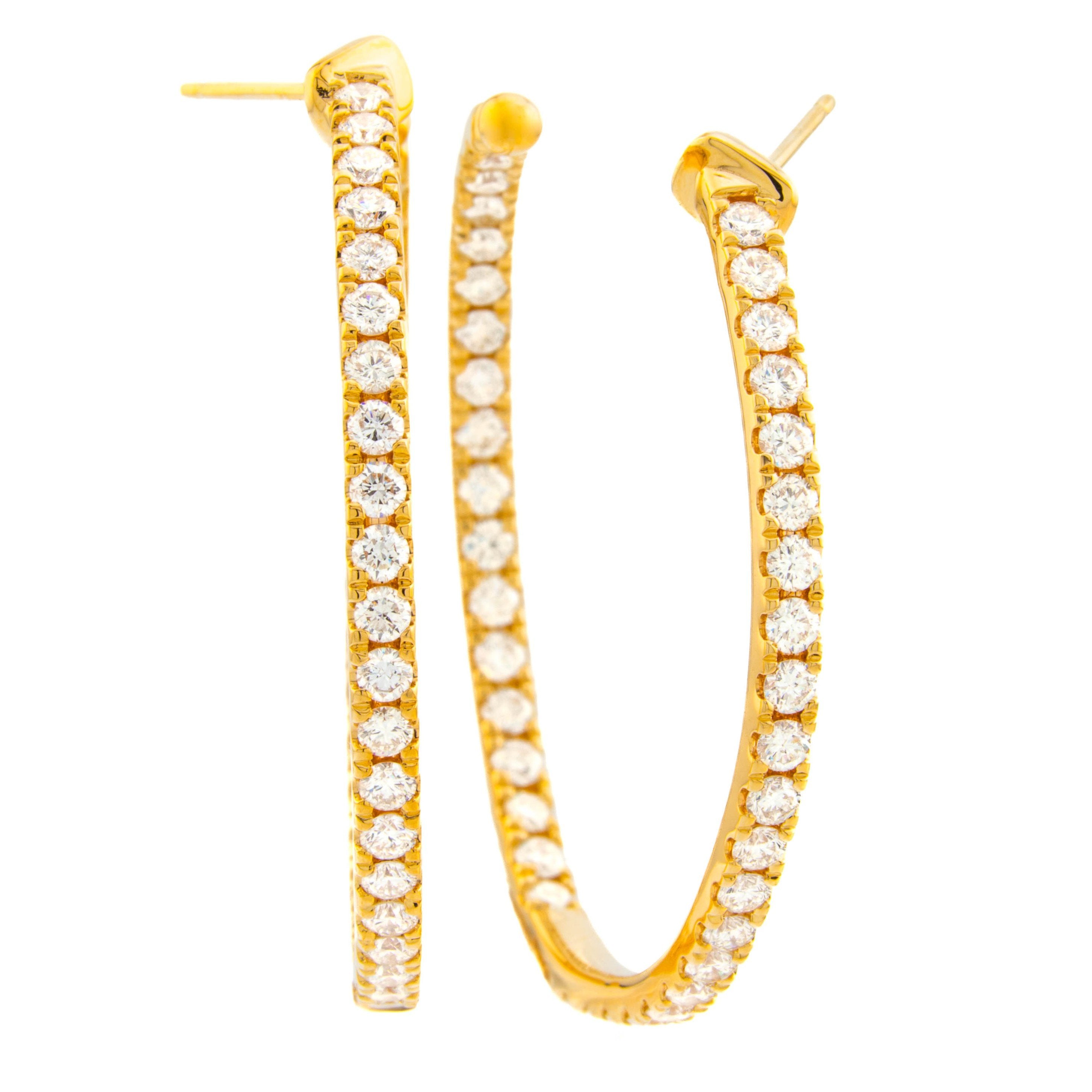 Diamond Hoop Earrings