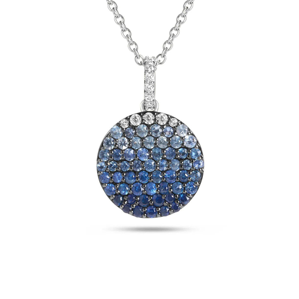 Diamond and Blue Sapphire Pendant