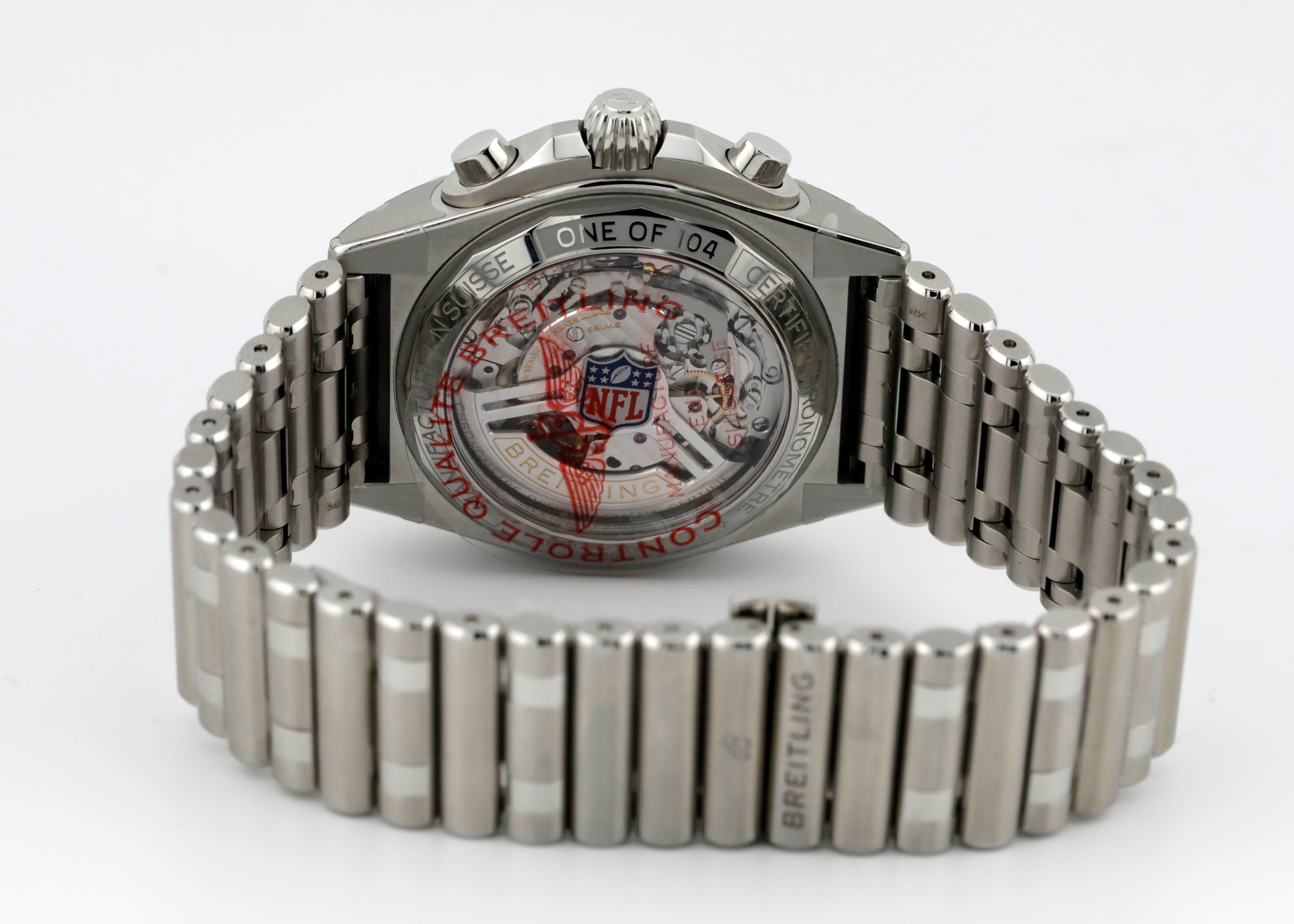 Pre Owned Breitling Chronomat B01 42 NFL Pittsburgh Steelers Edition Ref# AB01342B1B2A1