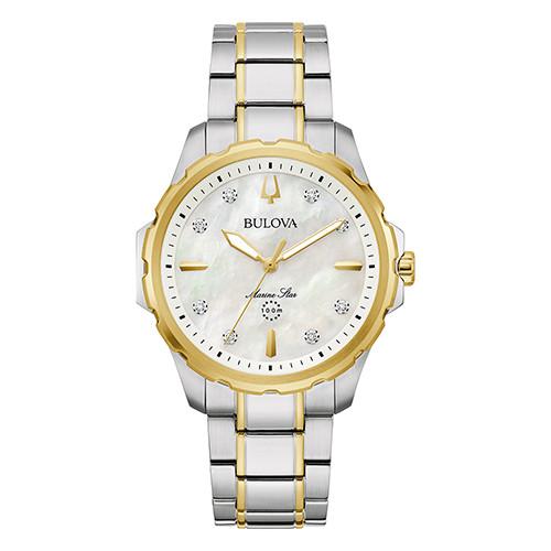 Bulova Marine Star Diamond Gold-Tone Ladies Watch Discover the newest luxurious additions to the Bulova Marine  main image 4