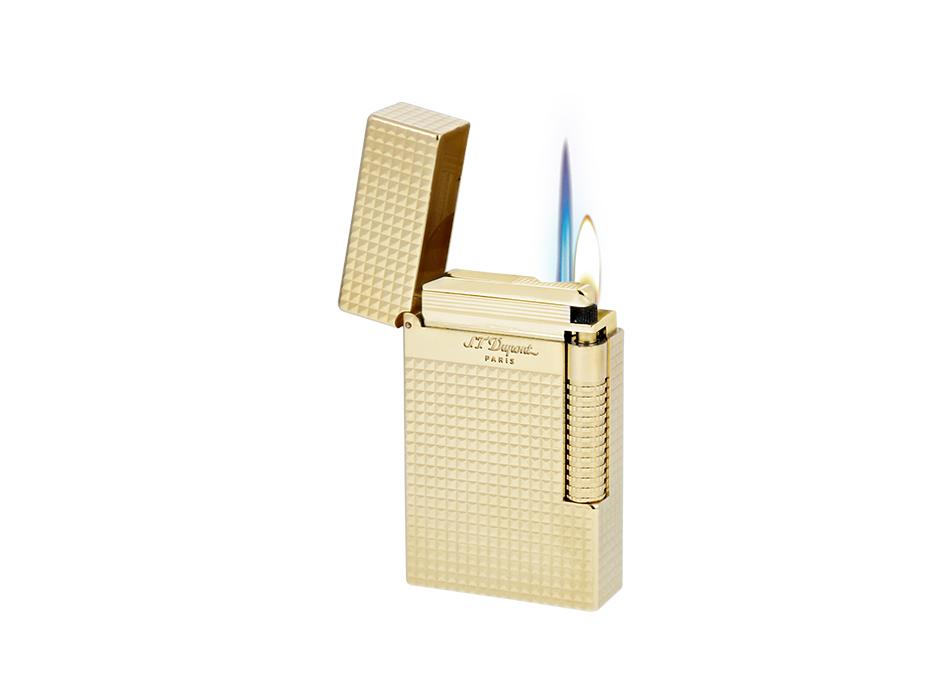 S.T. Dupont Le Grand Dupont Yellow Gold Diamond Head Lighter - Perfect Ping