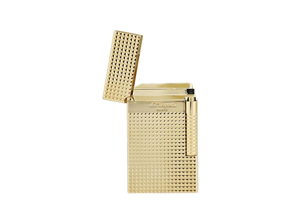 S.T. Dupont Le Grand Dupont Yellow Gold Diamond Head Lighter - Perfect Ping