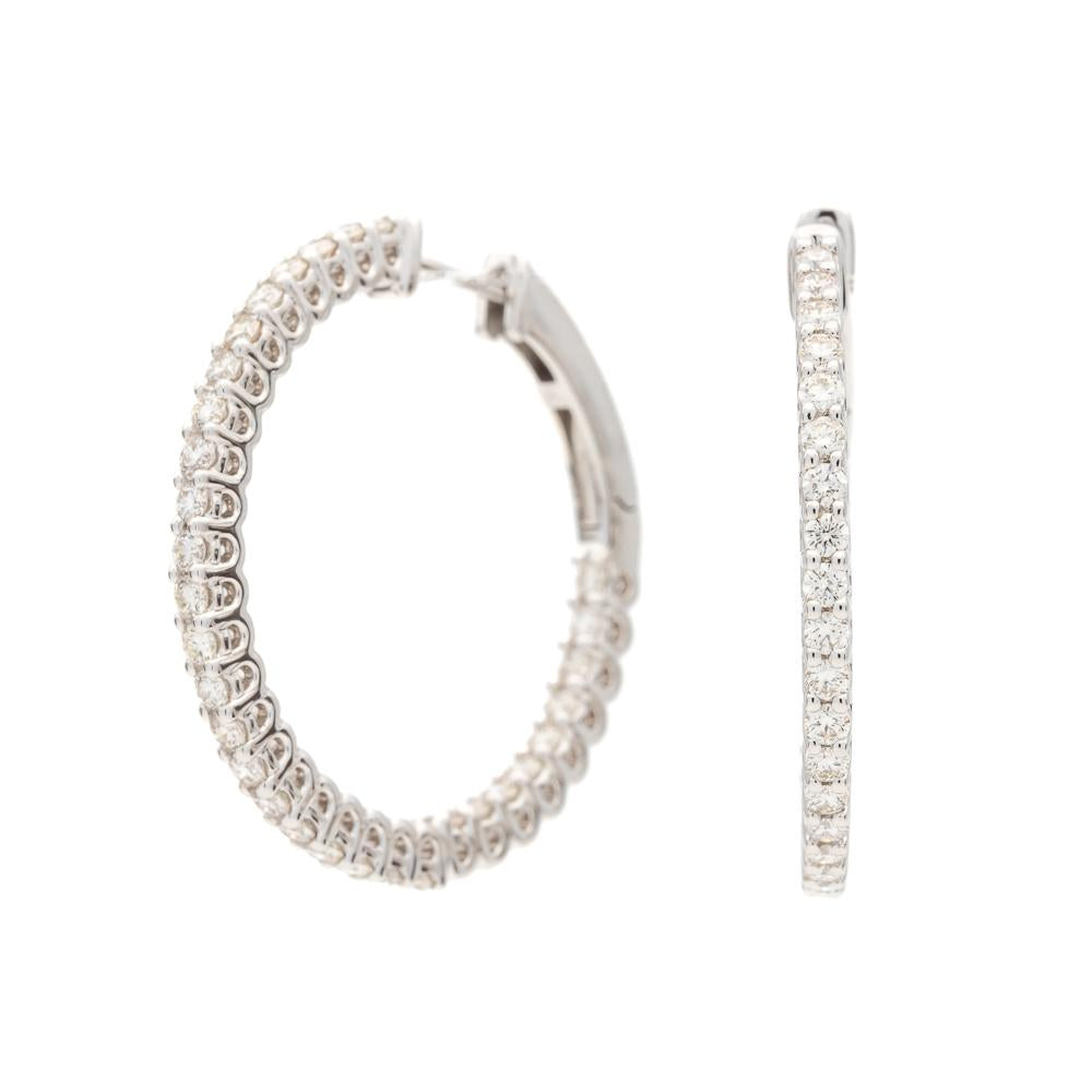 Diamond Hoop Earrings