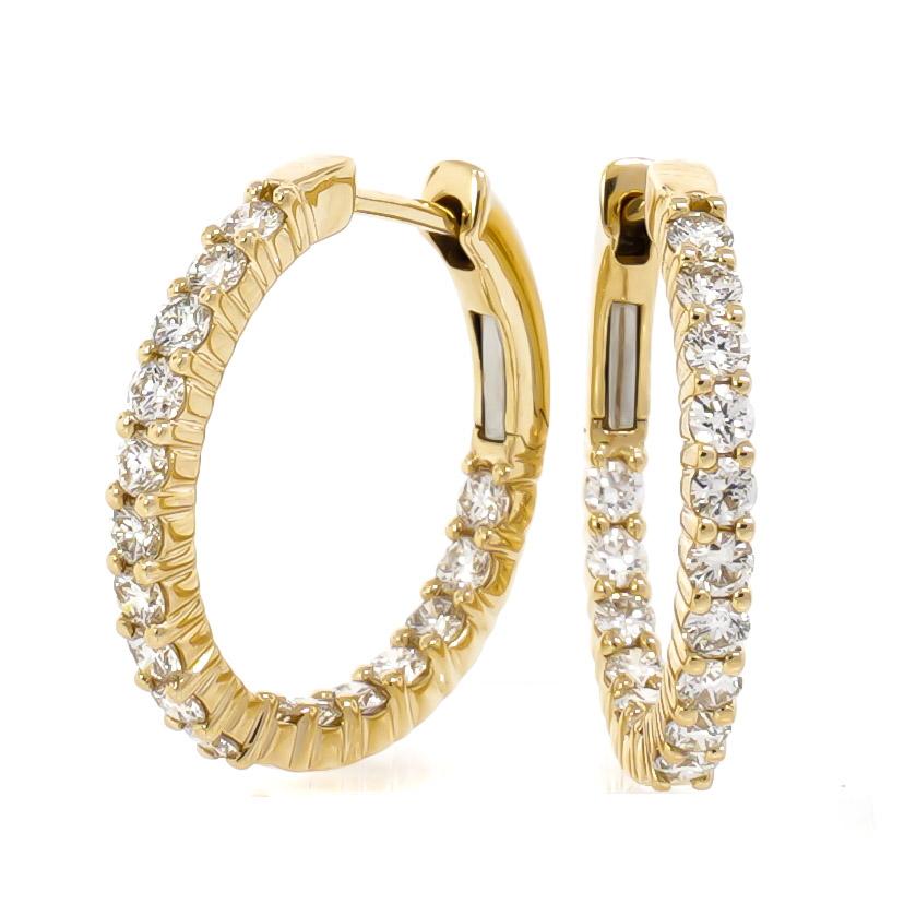 Diamond Hoop Earrings
