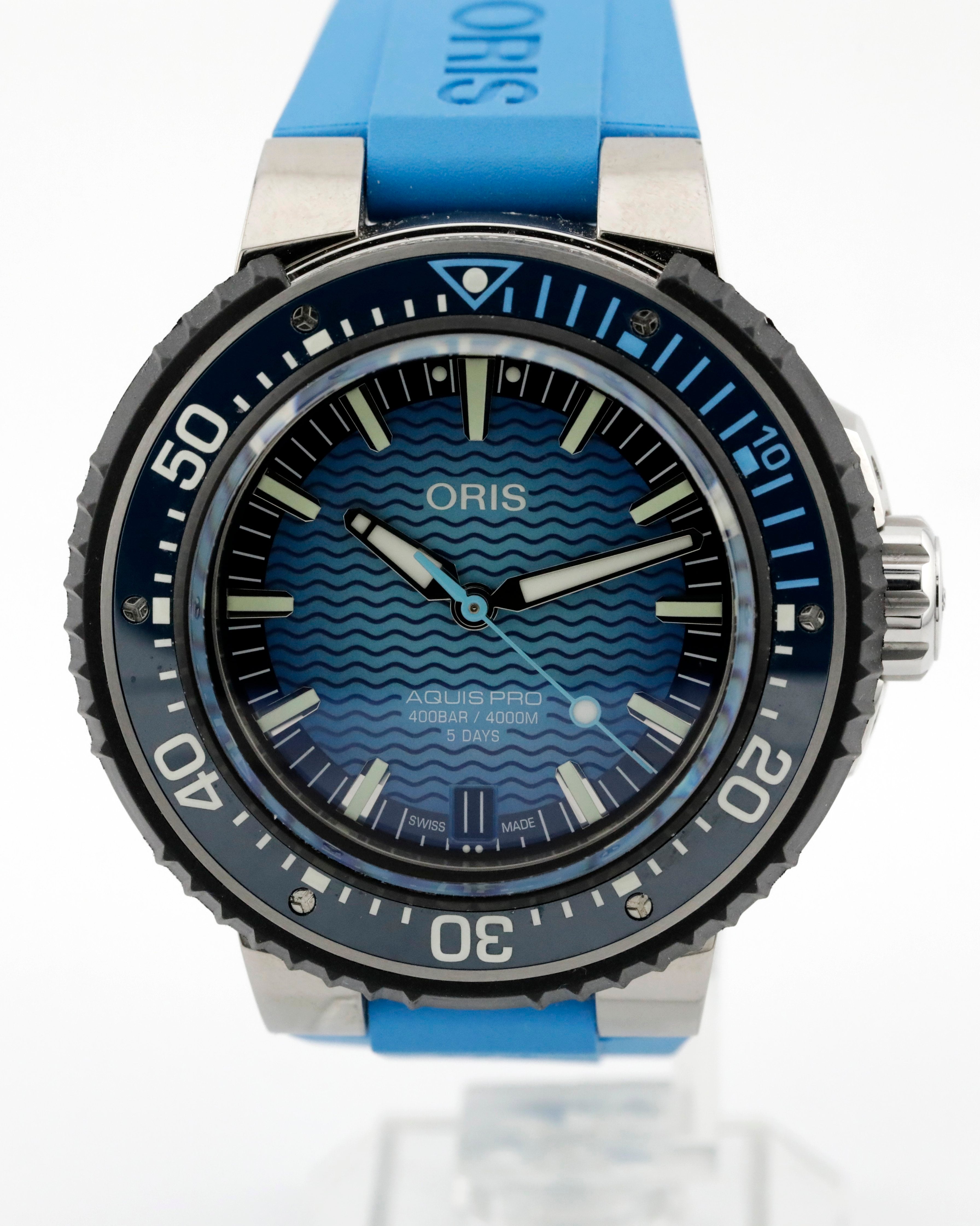 Pre-Owned Oris Aquis Date Pro 4000M Ref# 01 400 7777 7155-Set