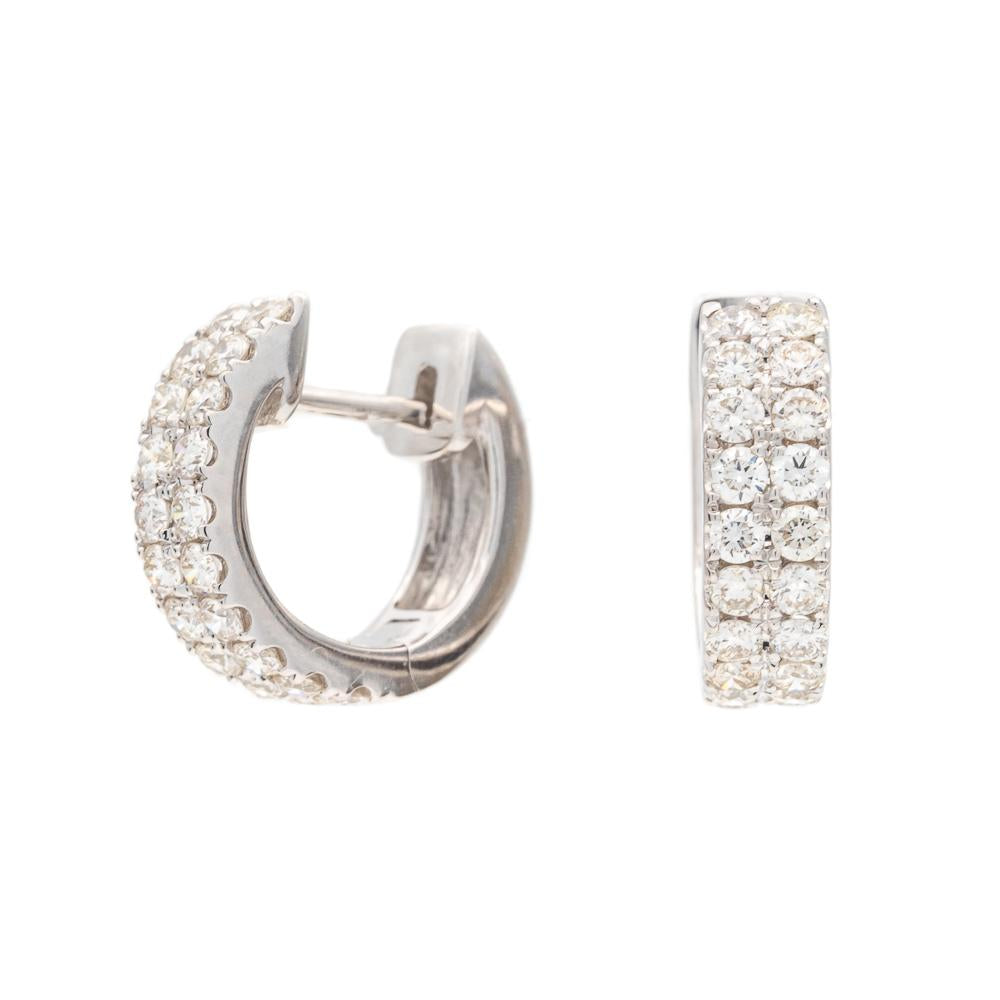 Diamond Huggie Earrings
