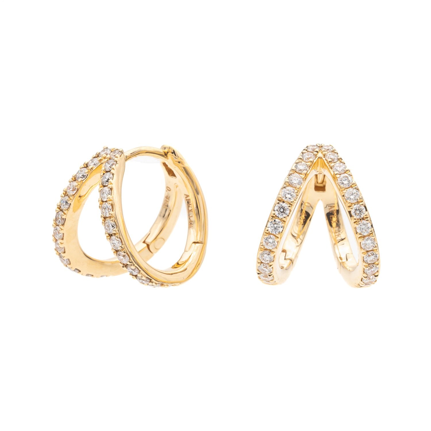 Diamond Huggie Earrings