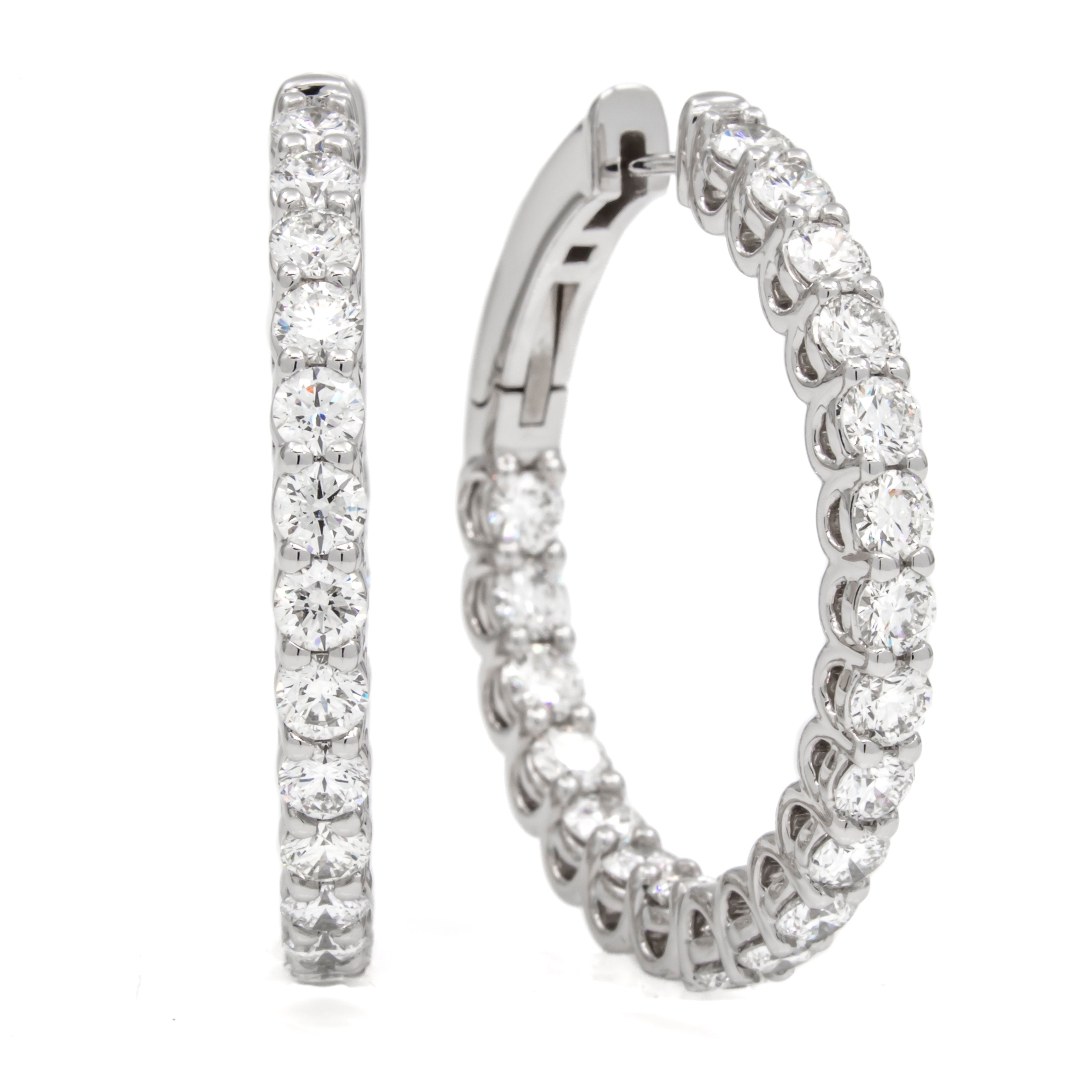Diamond Hoop Earrings