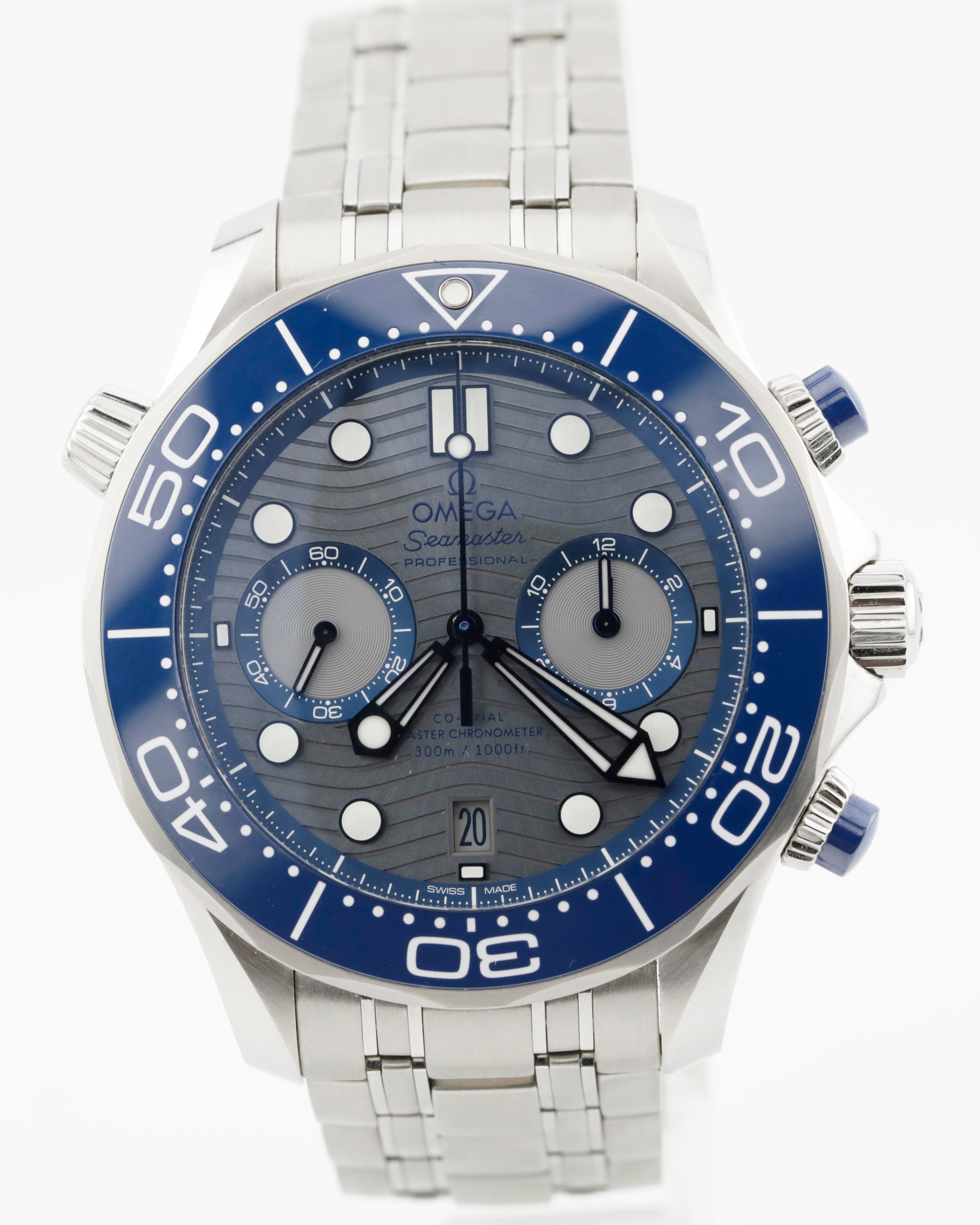 Pre Owned Omega Seamaster Diver 300m Chronograph Ref# 21030445106001