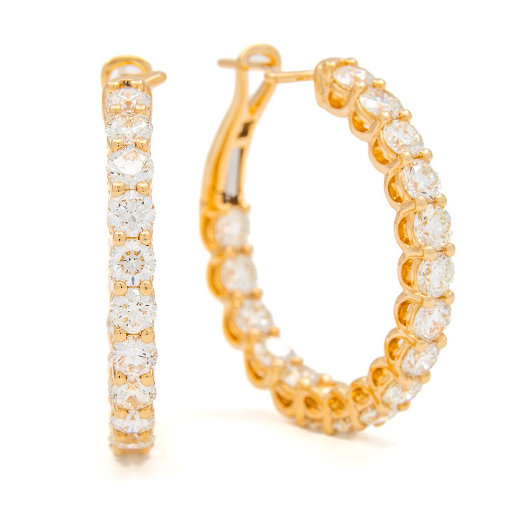 Diamond Hoop Earrings