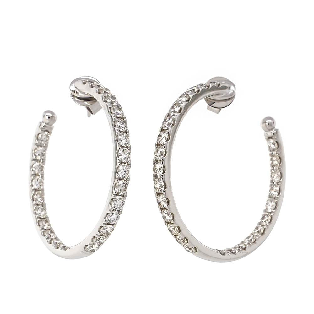 Diamond Hoop Earrings
